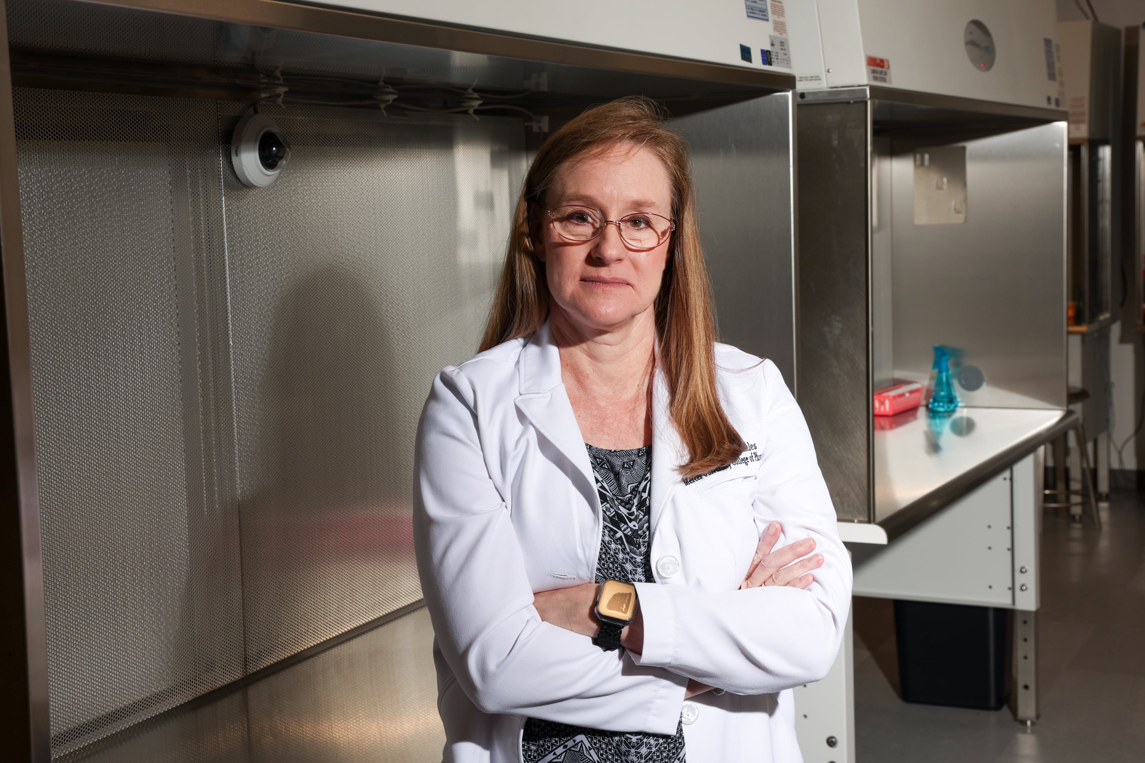 Lea Winkles, a clinical professor of pharmacy practice in Mercer University’s College of Pharmacy, warns against using versions of retatrutide from compounding pharmacies. In those cases, "they’re most likely receiving their active ingredient from some place offshore," she says, "so then you have questions about safety of the product, because it’s not FDA approved.” (Arvin Temkar/AJC)