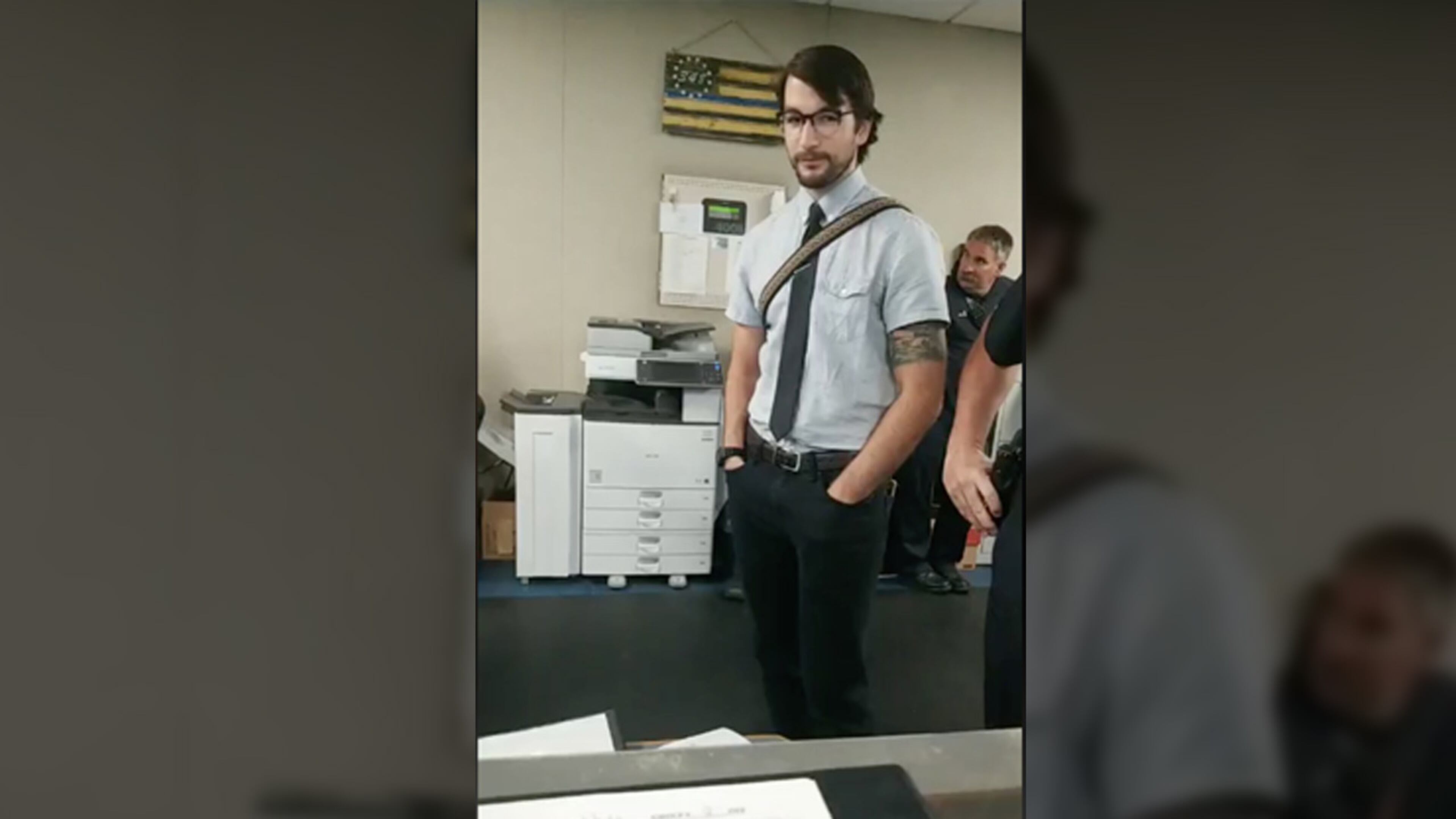 Nathan Ledoux flew across the country to be able to give his father his final Code 5 as the elder Ledoux retried from the Southbridge Police Department.