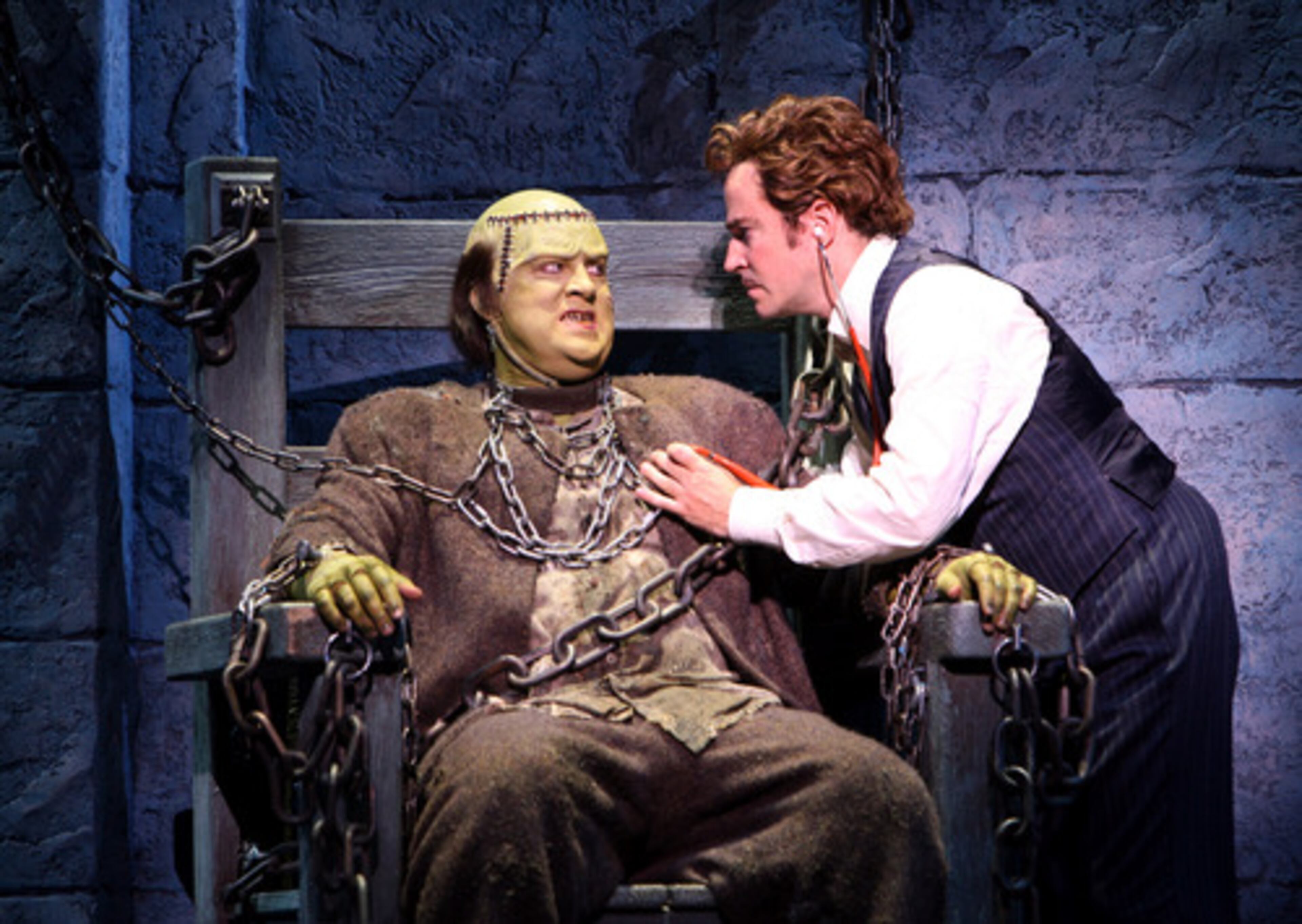 YOUNG FRANKENSTEIN. ORIGINAL: 1974 horror-film parody by Mel Brooks. MUSICAL: Maintains the original's black-tie "Puttin' on the Ritz" number.