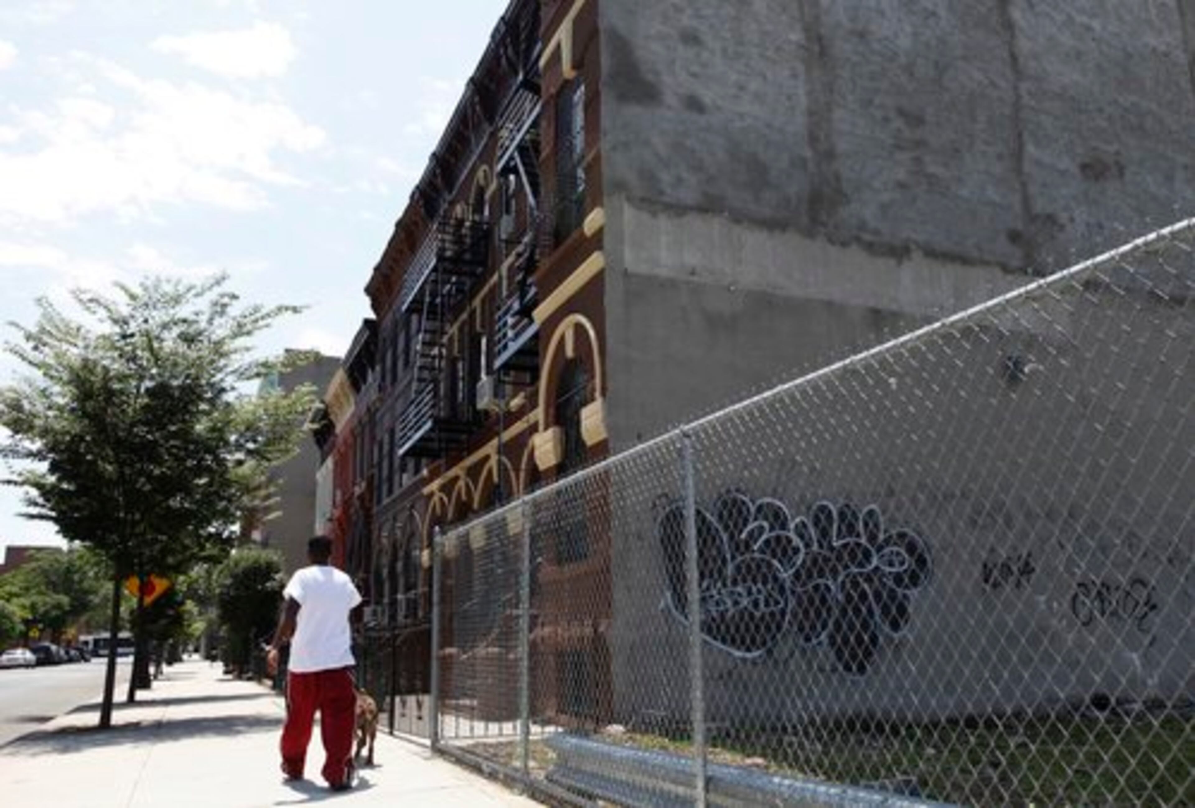 ON THIS empty lot, the set of Sal's Pizzeria once stood during movie filming.