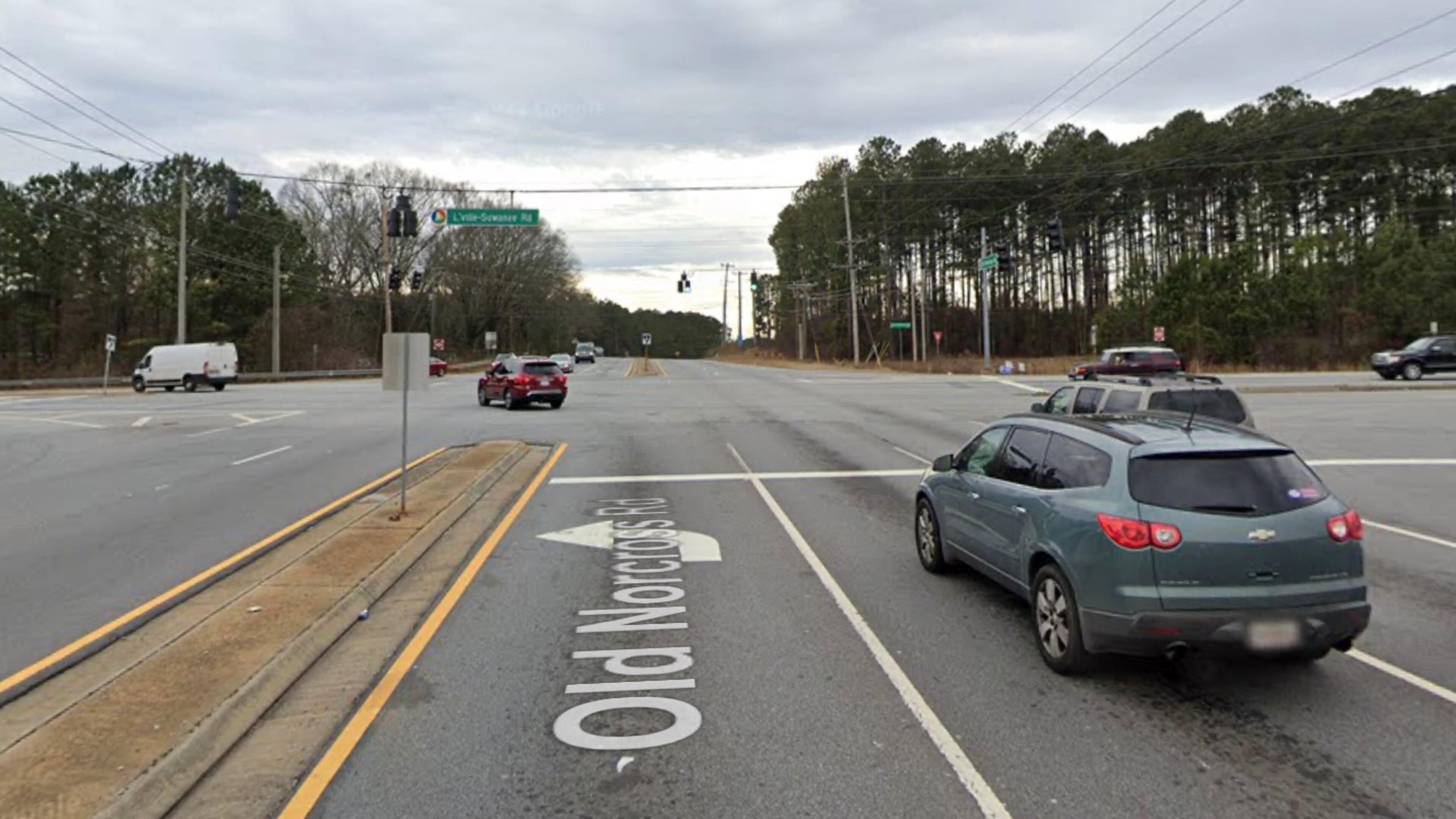 This intersection at Old Norcross Road at 29/Ga. 8/Lawrenceville-Suwanee Road is one of three intersections Gwinnett is fast-tracking for improvements. (Google Maps)