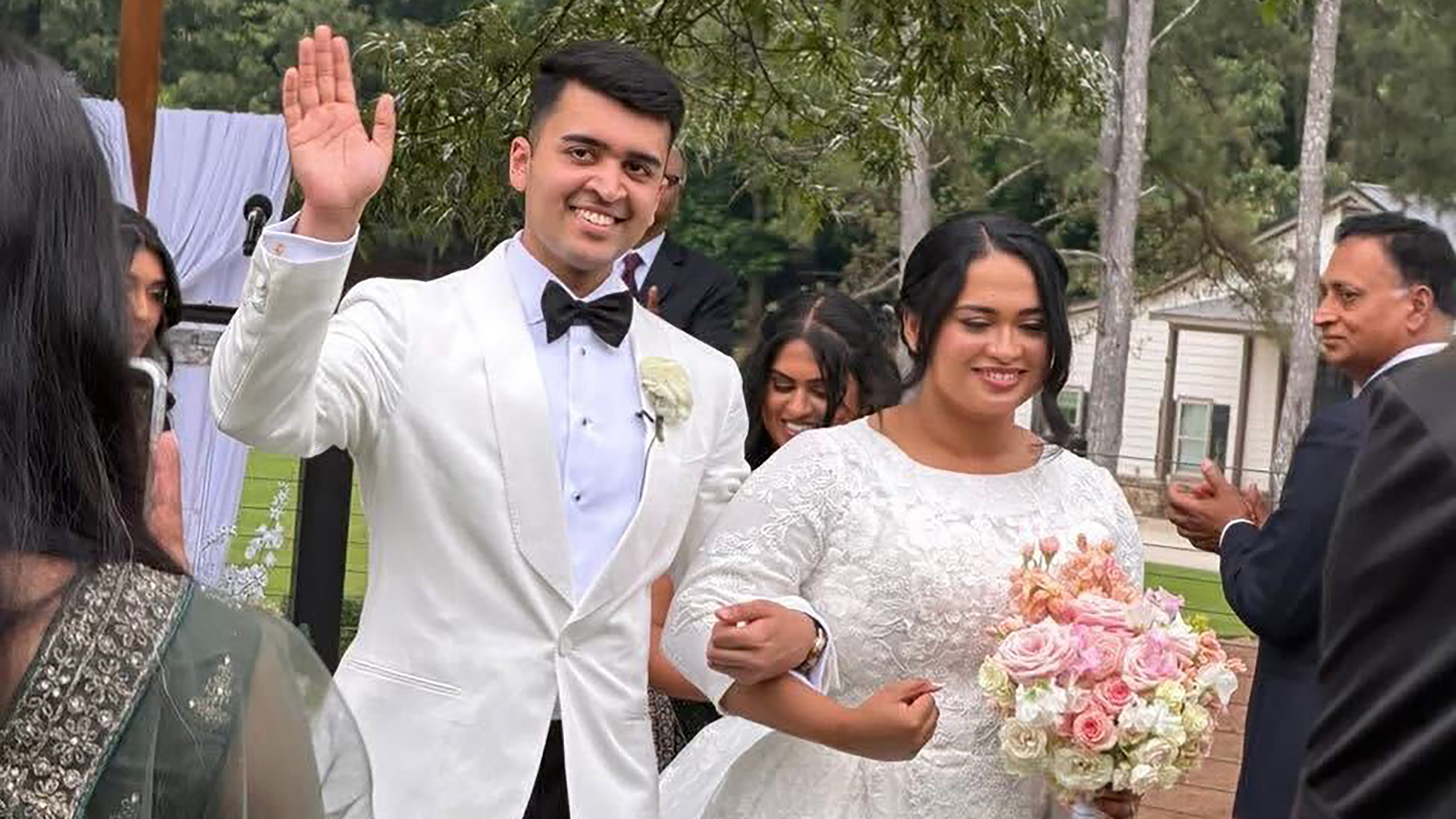 Dave Fiji and Jesni Sam married May 29 at a wedding venue near Dawsonville. The couple first met about a decade ago. (Courtesy of Jaison Mathew)
