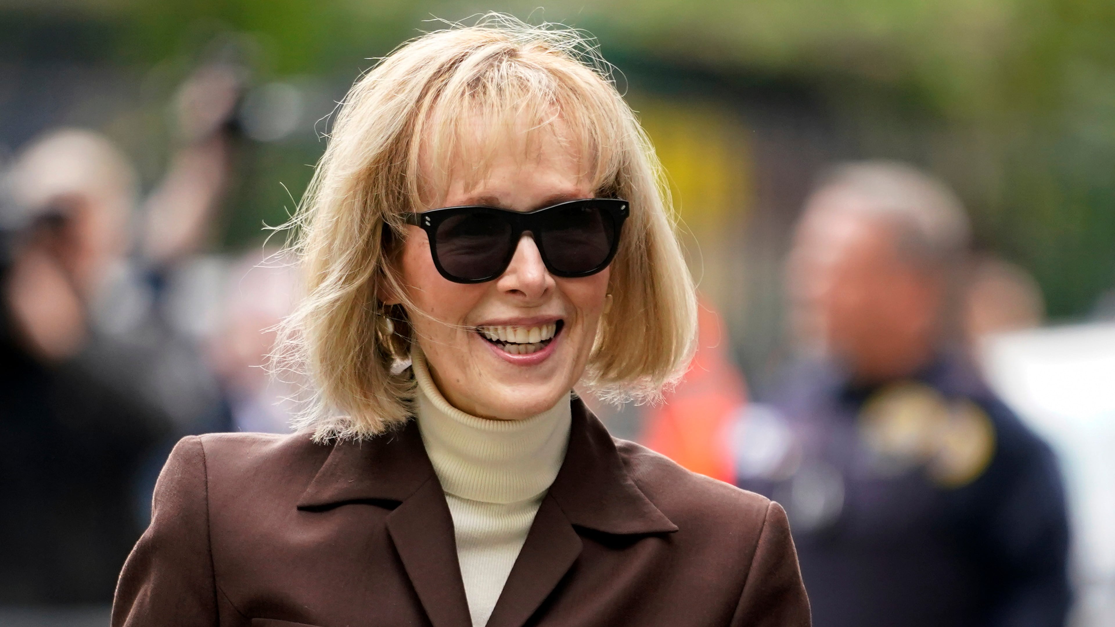 FILE - E. Jean Carroll arrives at Manhattan federal court, May 9, 2023, in New York. (AP Photo/John Minchillo, File)