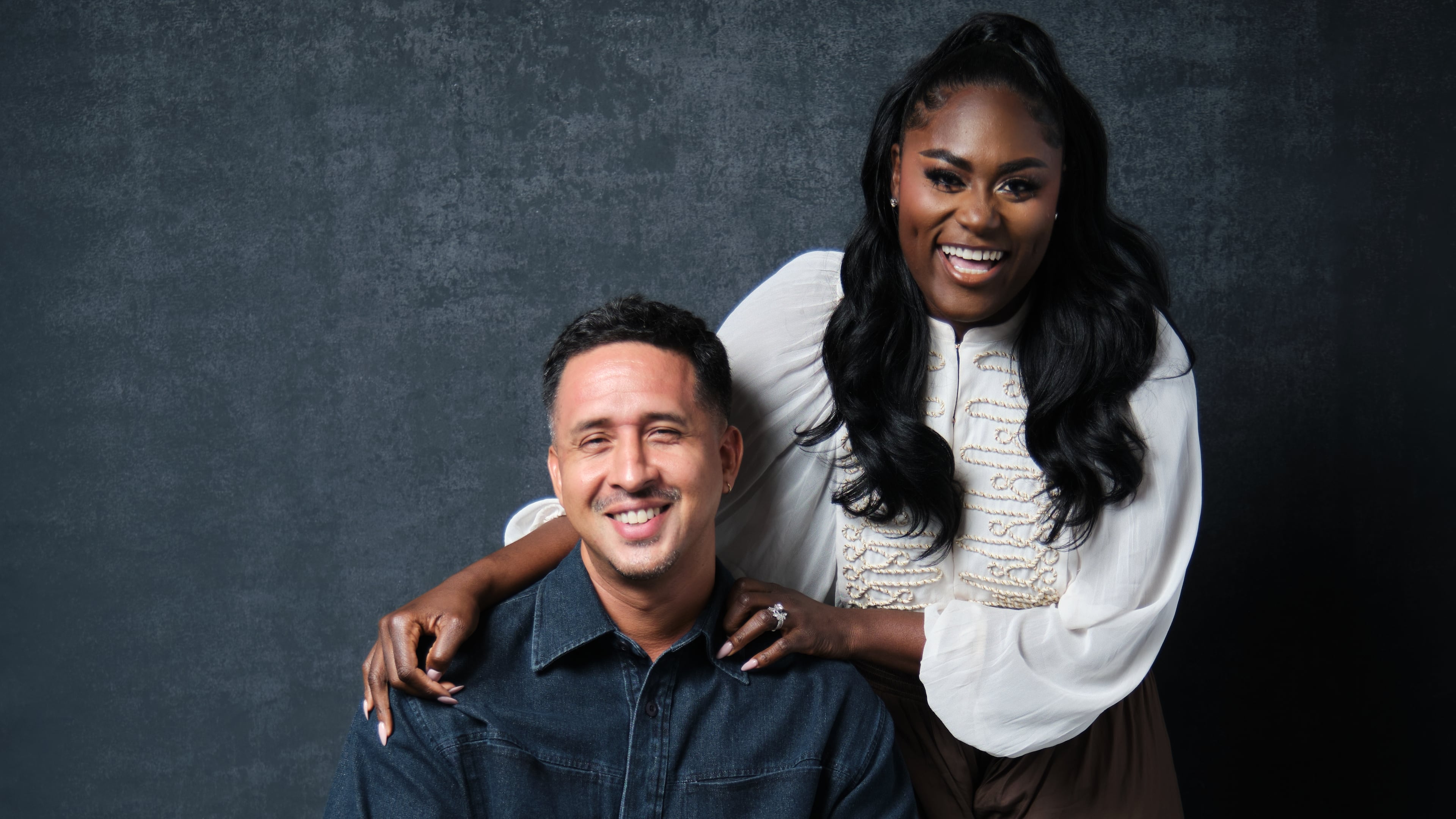 Walter Thompson-Hernandez, left, and Danielle Brooks pose for a portrait to promote "If I Go They Will Miss Me" on Friday, Sept. 11, 2026, in Los Angeles. (Photo by Birdie Thompson/Invision/AP)