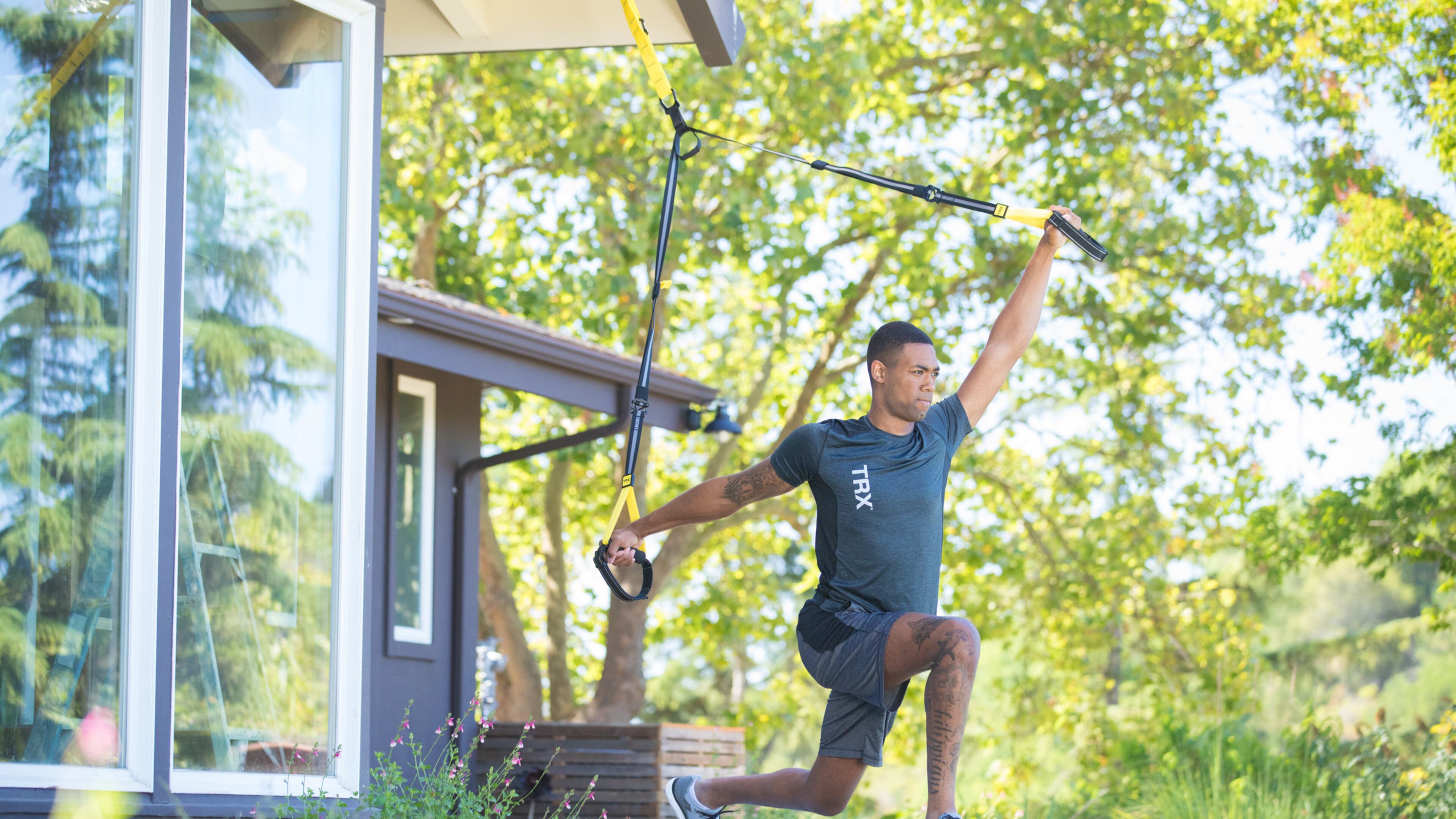 Use a suspension trainer, two anchors and a subscription to the TRX app to credit a fitness regimen at home or outdoors.
Courtesy of TRX