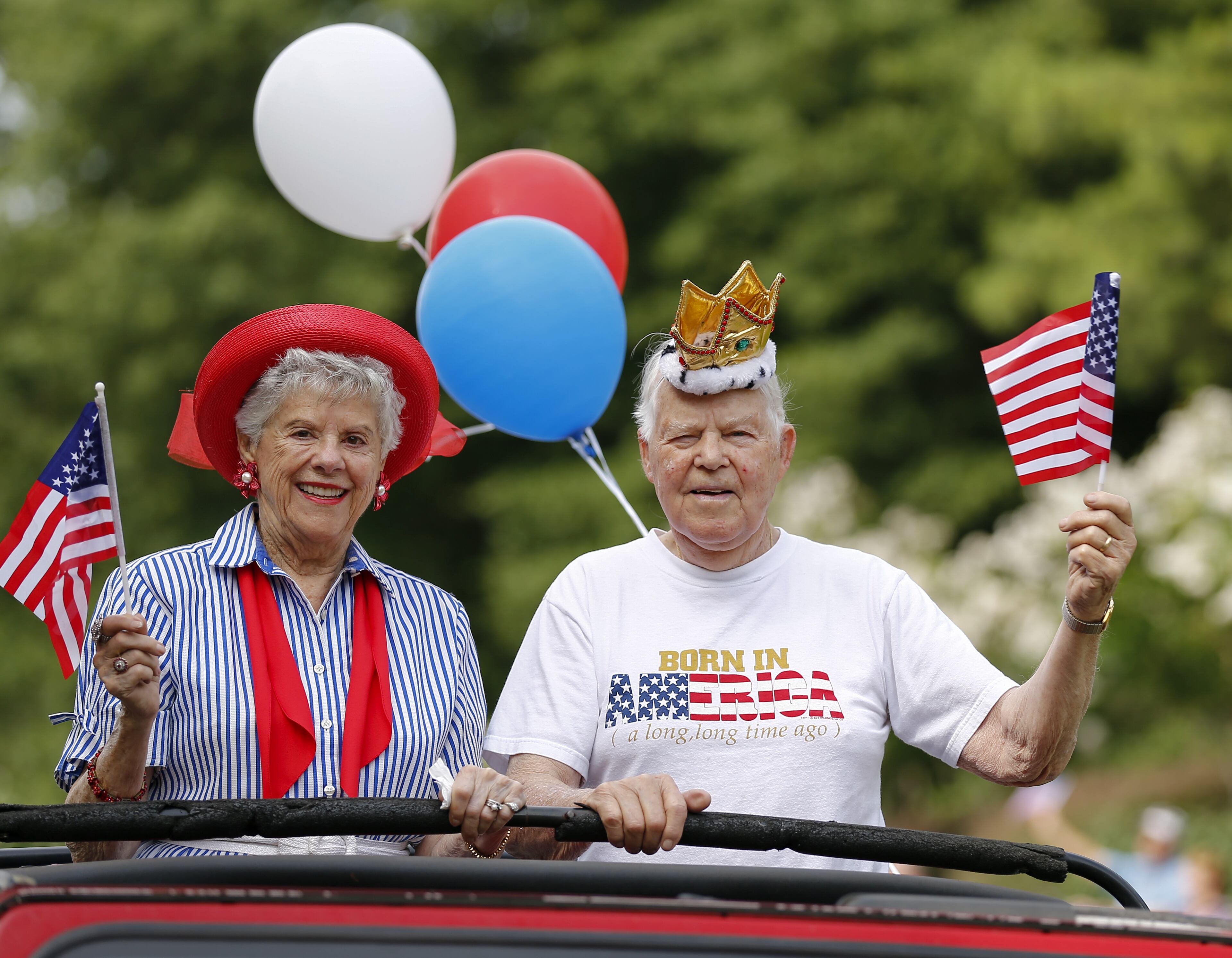 Carolyn and Mel Weiss participate in an Independence Day parade in Avondale Estates, Georgia, USA, 04 July 2014. The Fourth of July festivities mark the 238th year the United States broke away from Great Britain. Erik S. Lesser/European Pressphoto Agency