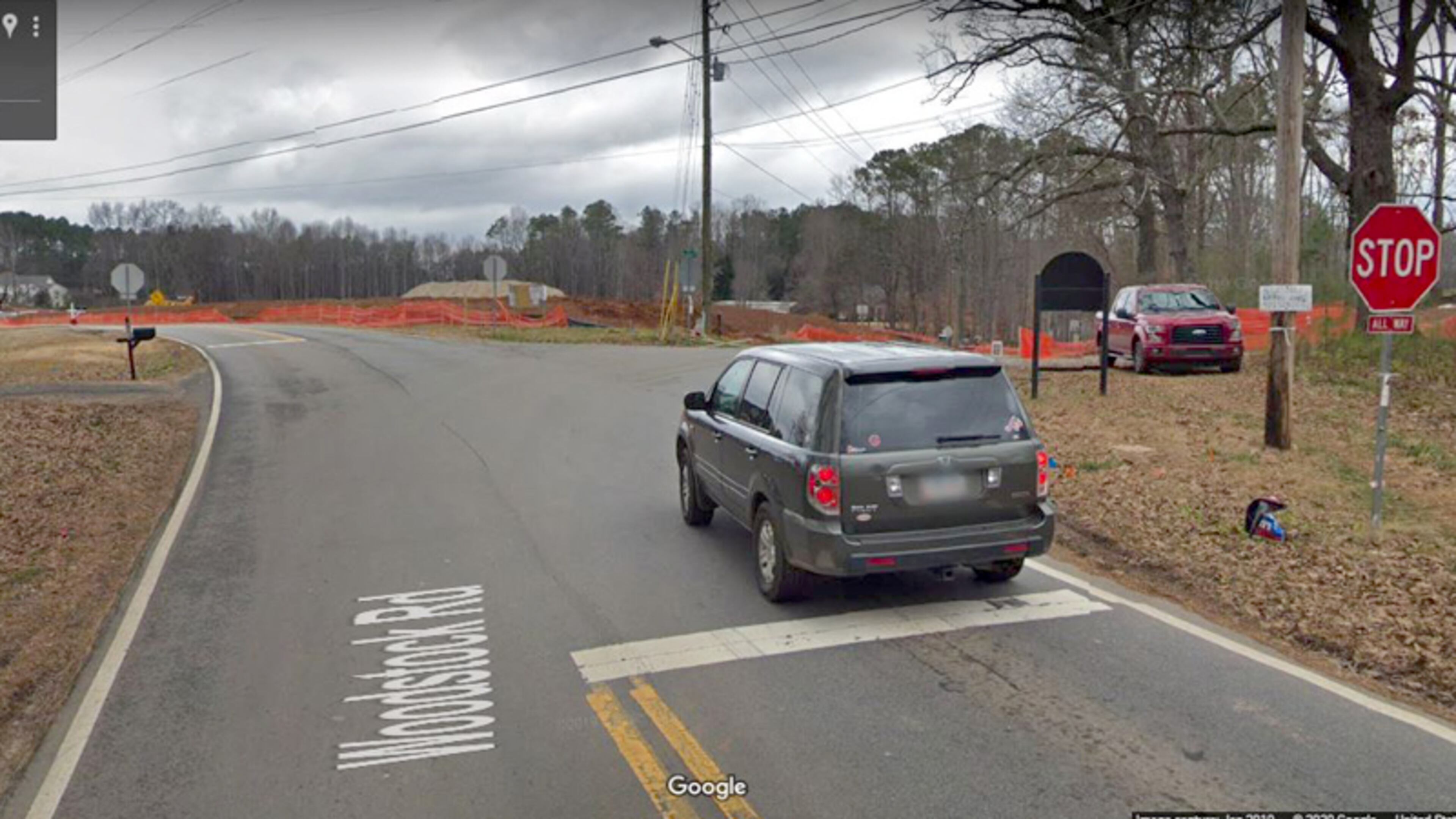 The intersection of Woodstock Road and Victory Drive west of Woodstock is to be replaced by a roundabout under a construction contract awarded by Cherokee County. GOOGLE MAPS