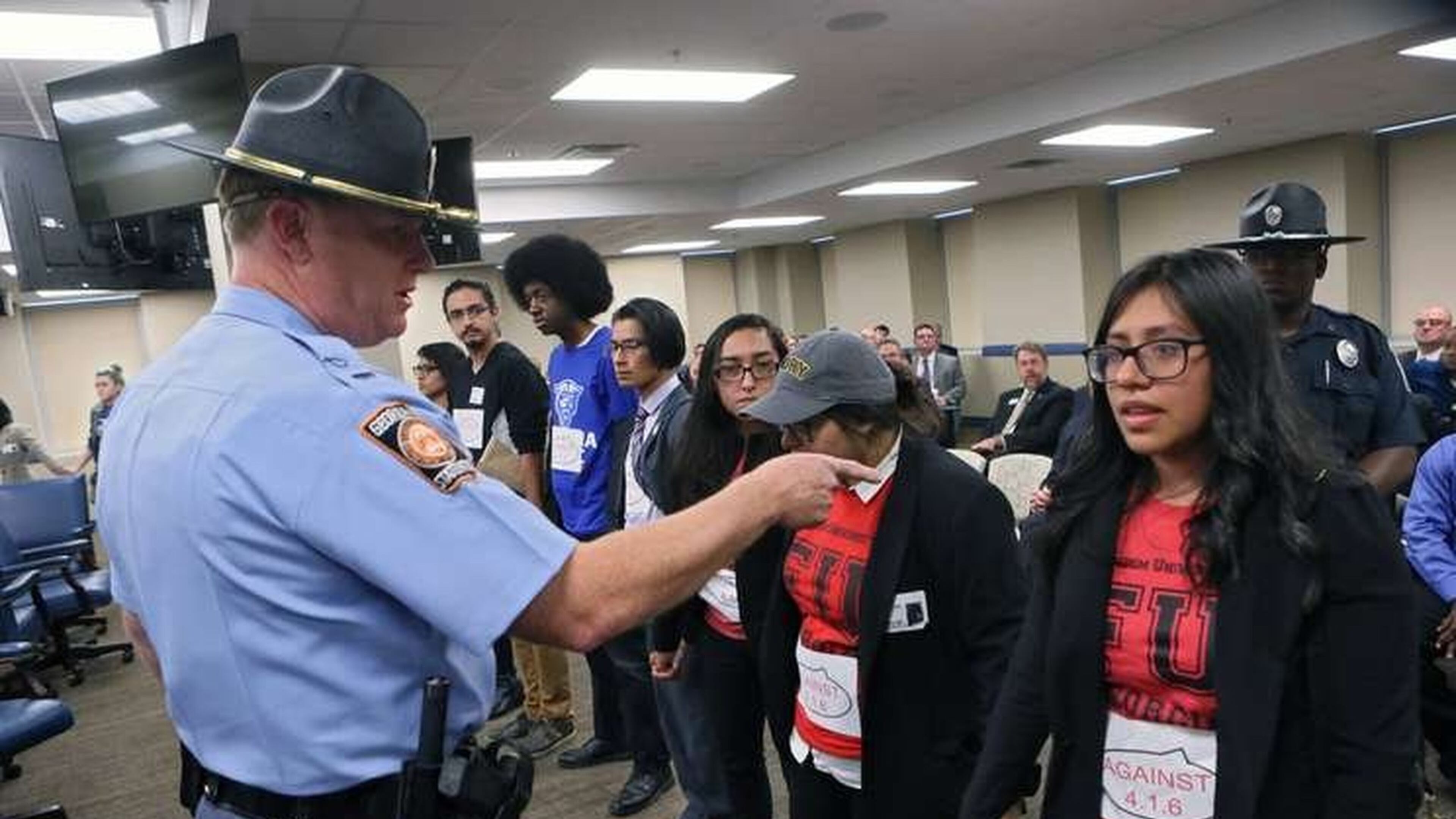 November 9, 2016 - Atlanta protesters demonstrated in November against Georgia Board of Regents policies that bar unauthorized immigrants from attending some of the state’s top schools and paying in-state tuition rates at its others. The demonstrators are attending Atlanta-based Freedom University, a tuition-free school that helps prepare them for college. BOB ANDRES /BANDRES@AJC.COM