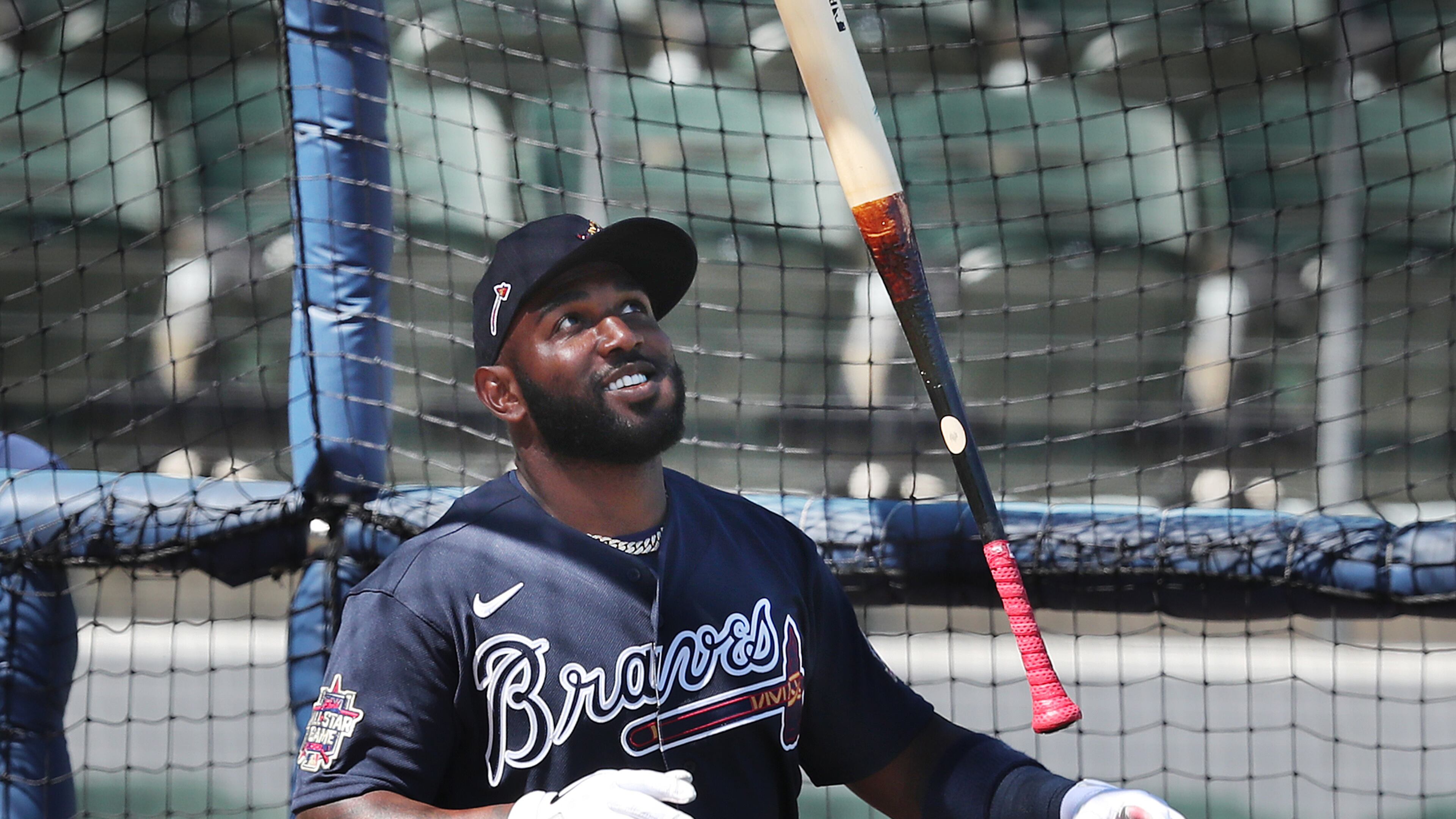 One of the Braves' major moves during the offseason was to re-sign outfielder Marcell Ozuna to a four-year contract. (Curtis Compton / ccompton@ajc.com)