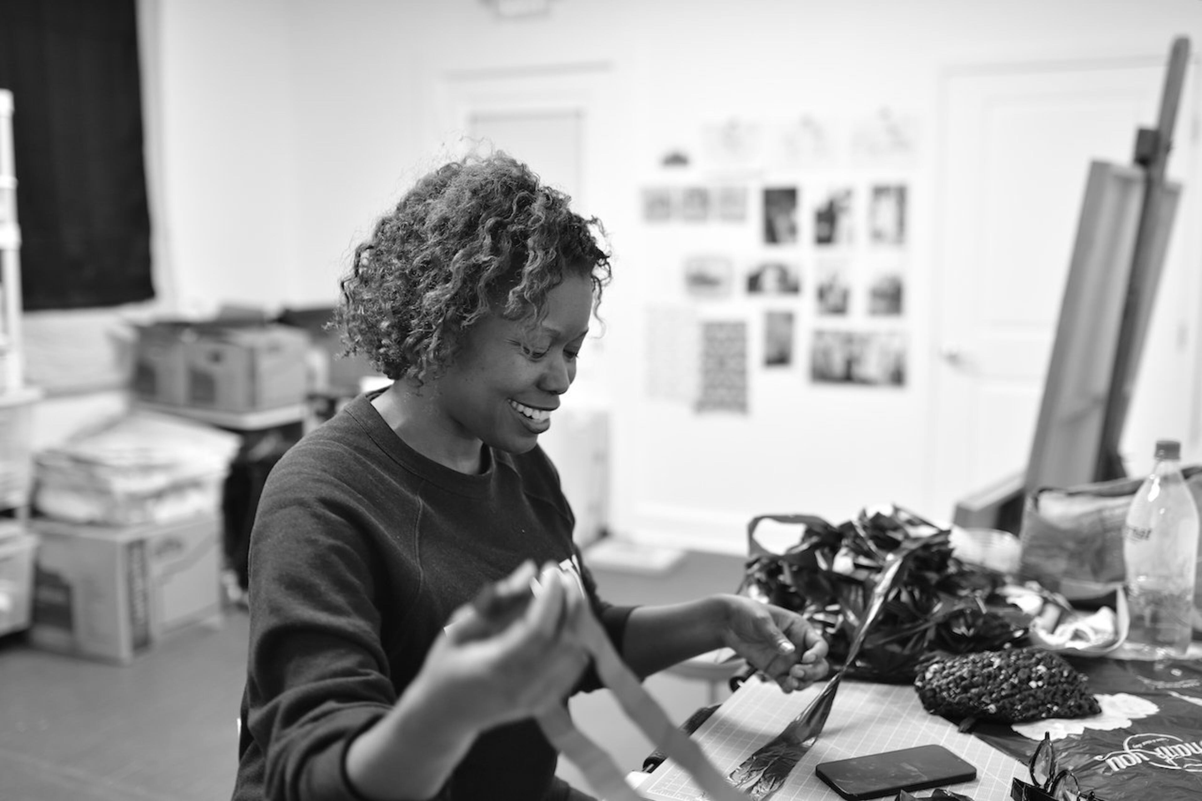 Artist Shanequa Gay in her studio.