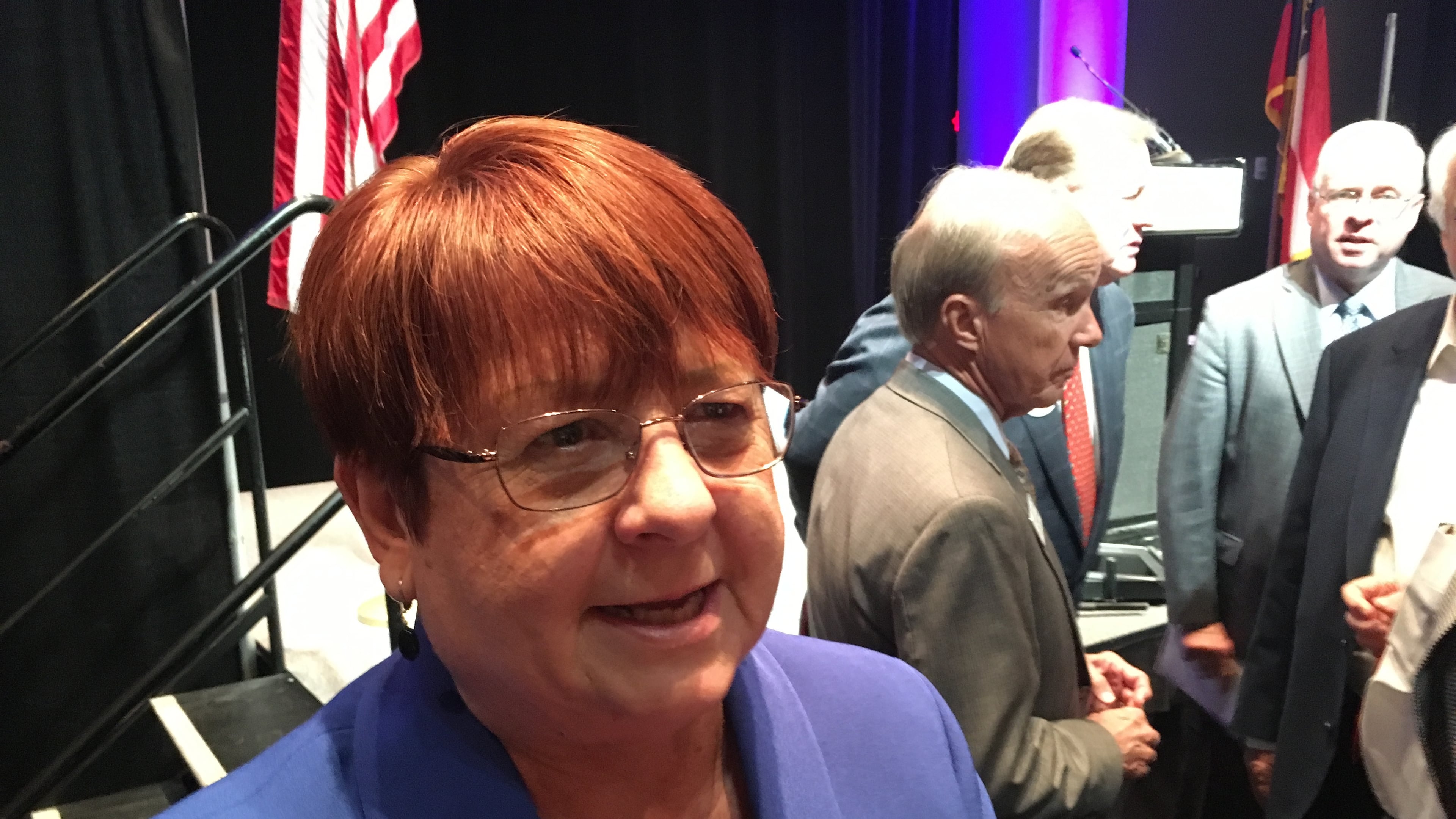 Gwinnett County Commission Chairman Charlotte Nash following her 2017 state of the county address. TYLER ESTEP / TYLER.ESTEP@AJC.COM