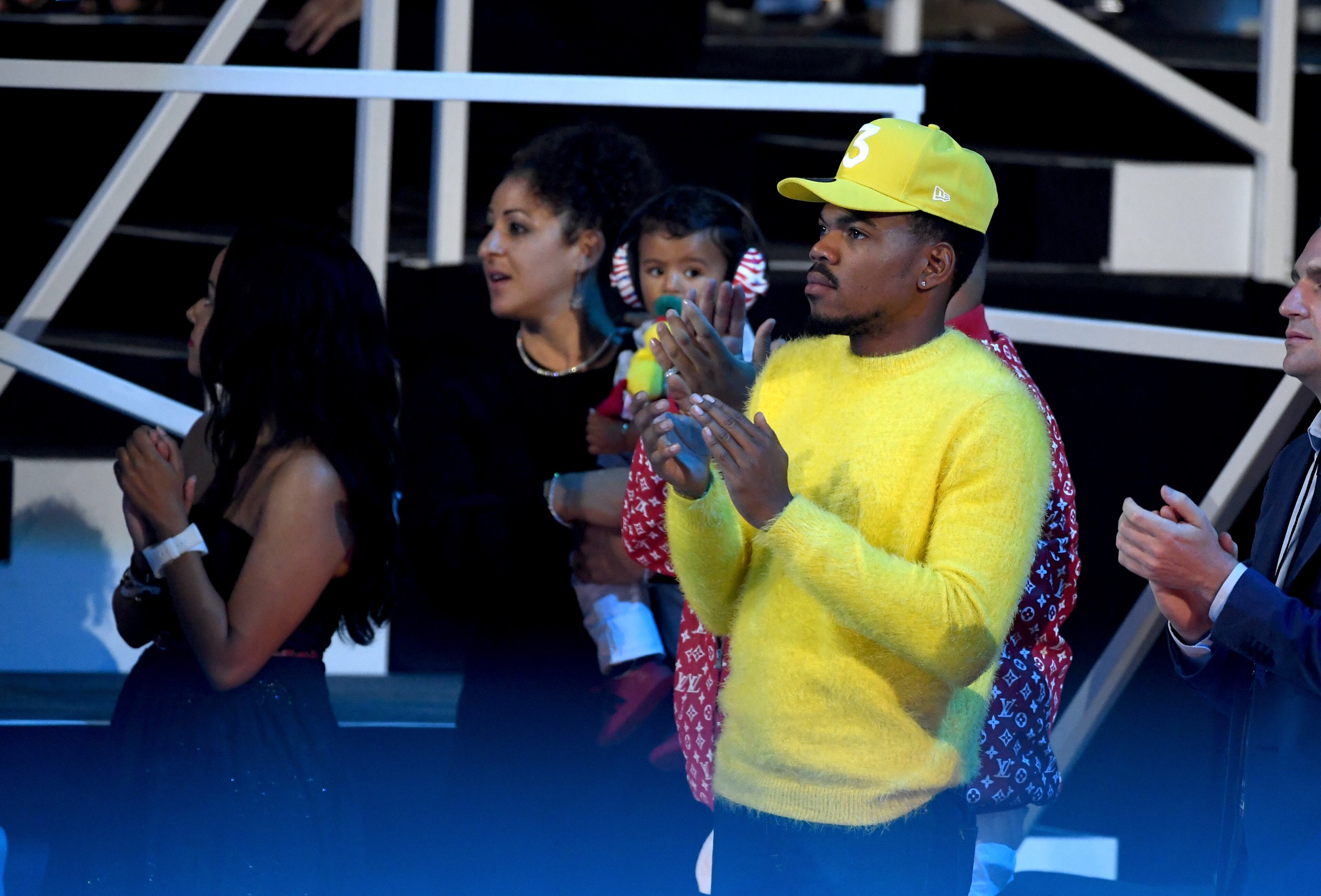 INGLEWOOD, CA - AUGUST 27: Chance the Rapper onstage during the 2017 MTV Video Music Awards at The Forum on August 27, 2017 in Inglewood, California. (Photo by Kevin Winter/Getty Images)