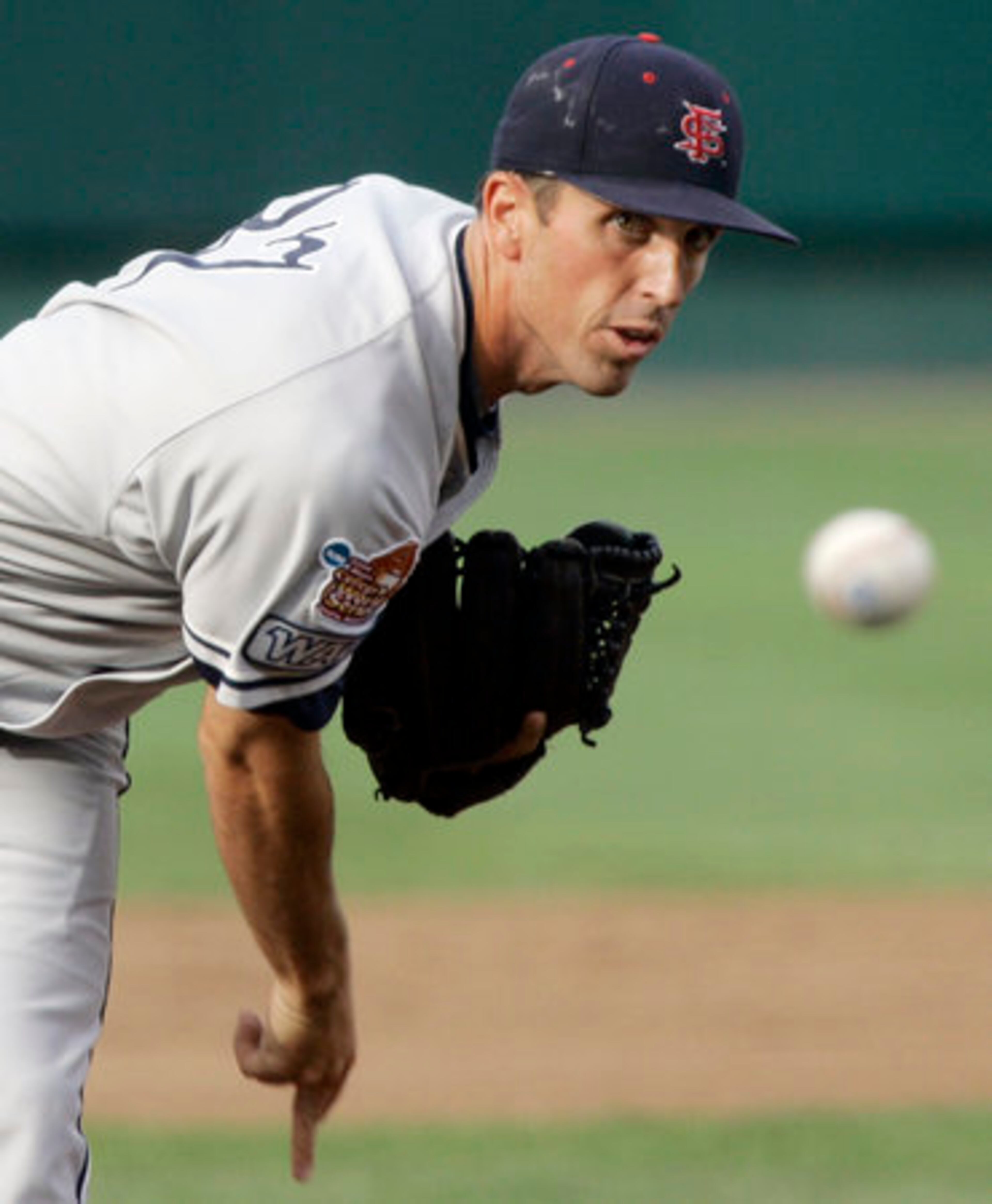 Holder was opposed by Fresno State pitcher Sean Bonesteele, who faced 11 batters, giving up two hits in three innings of work.