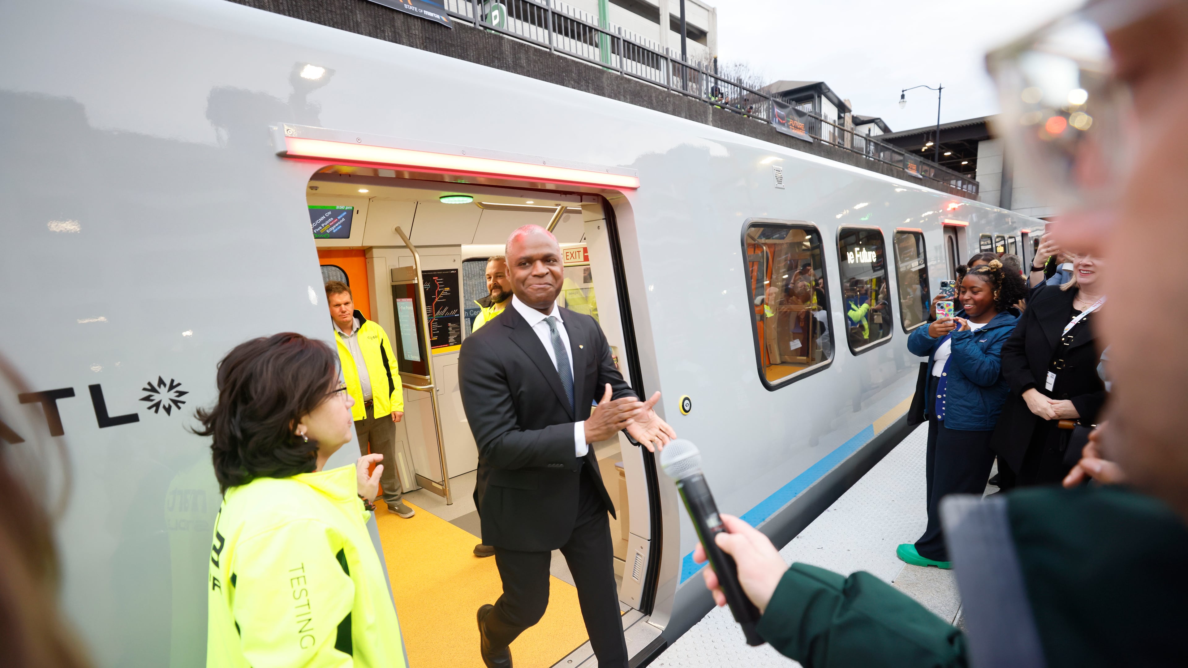 MARTA General Manager and CEO Collie Greenwood attended the unveiling of the new MARTA trains on Thursday, January 30, 2025. During this event, he also presented the State of the MARTA address.
(Miguel Martinez/ AJC)