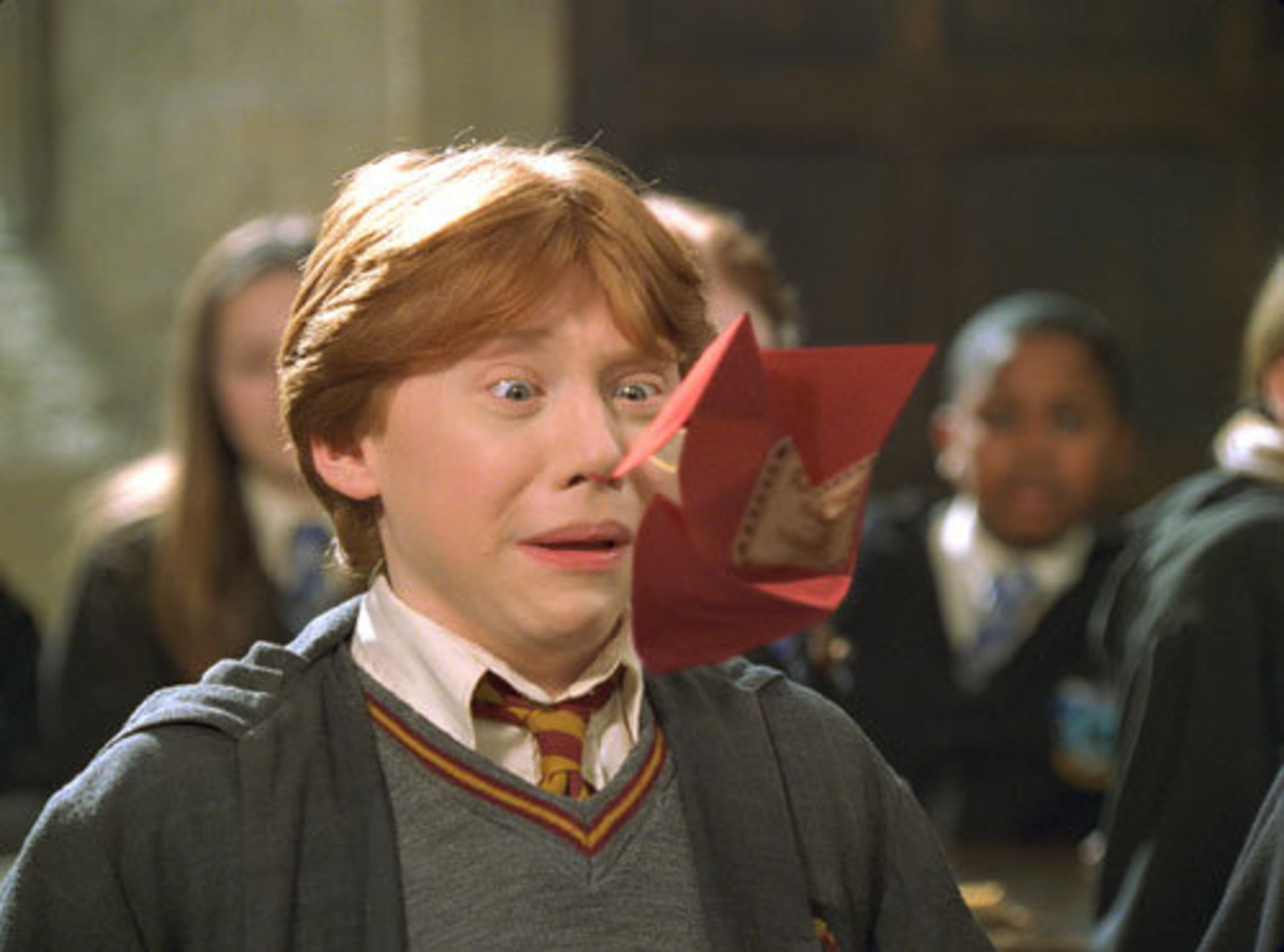 THEN: Rupert Grint, who plays Ron Weasley, was 13 years old when "Sorcerer's Stone" came out in 2001. At that point Grint had little acting experience, but he had worked on a film called "Thunderpants," the story of a young boy's exceptional ability to break wind. Seriously. At least he wasn't the one breaking the wind in the movie. WARNER BROS.