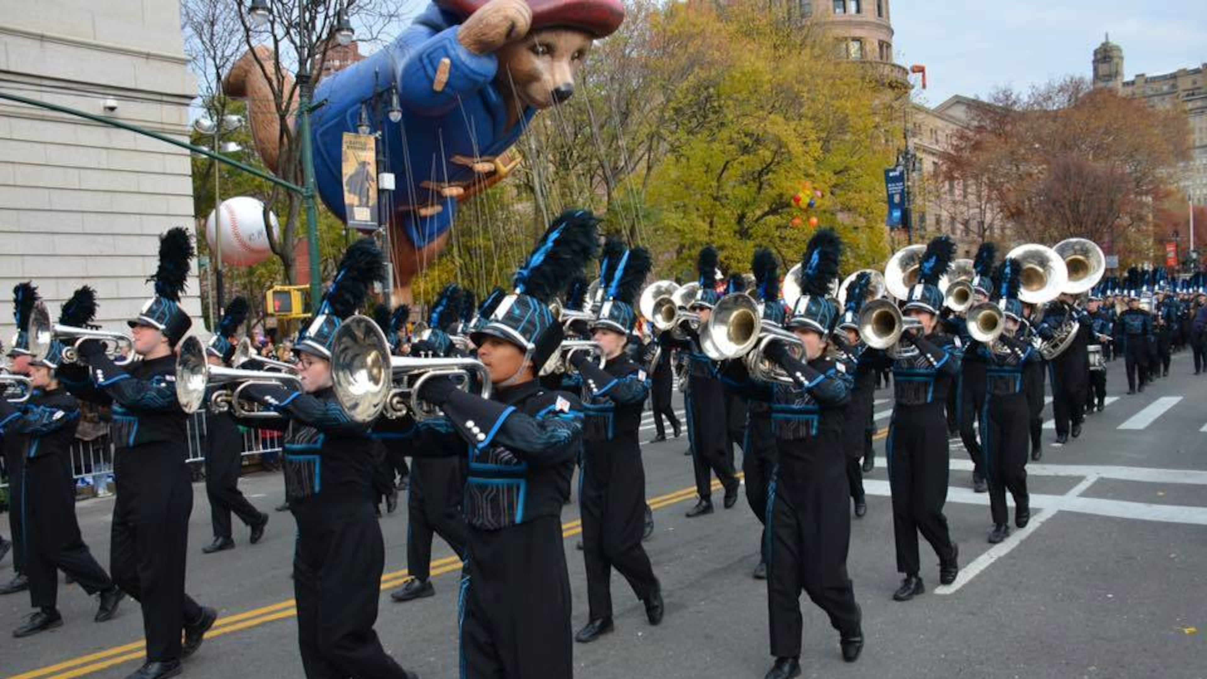 Kennesaw's Harrison High School band marching in the Macy’s Thanksgiving Day Parade on Nov. 24, 2016. Photo courtesy of the Harrison band program.