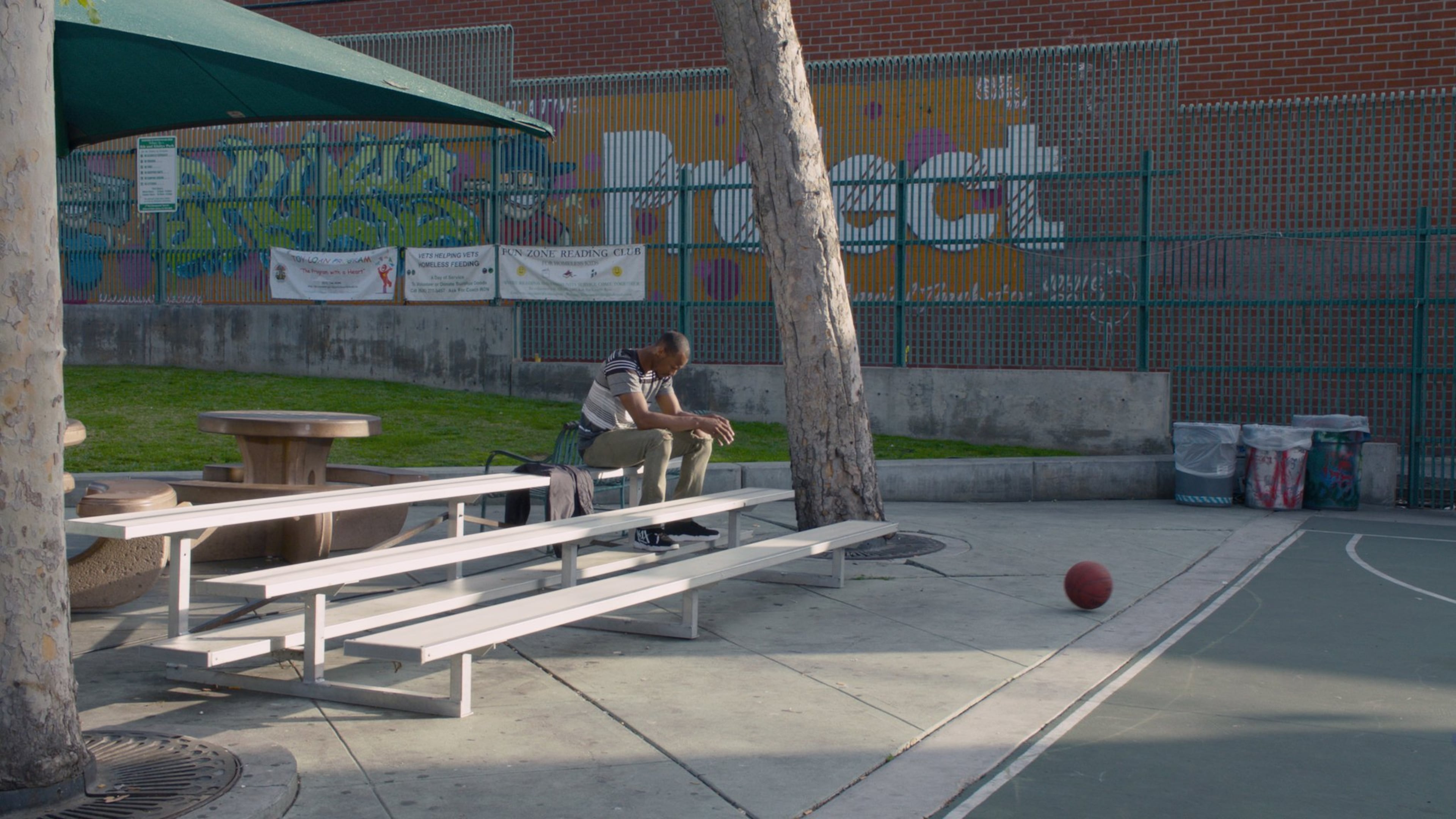 Real-life basketball player Chris Staples plays the main character in “Slamma Jamma,” who has to rebuild his life after being falsely accused of a crime. CONTRIBUTED