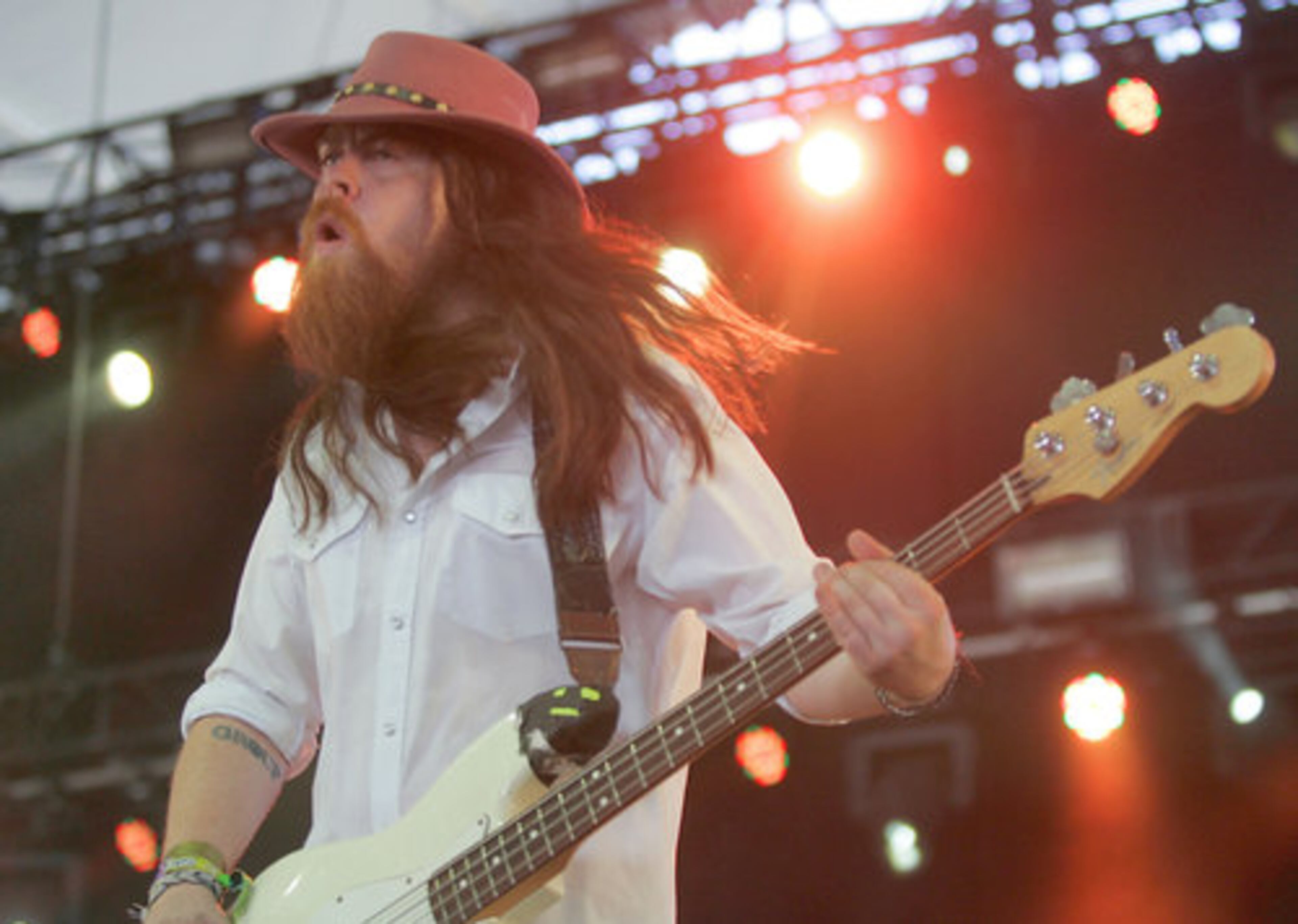 GroupLove's Sean Gadd performs at the Mojave Tent.