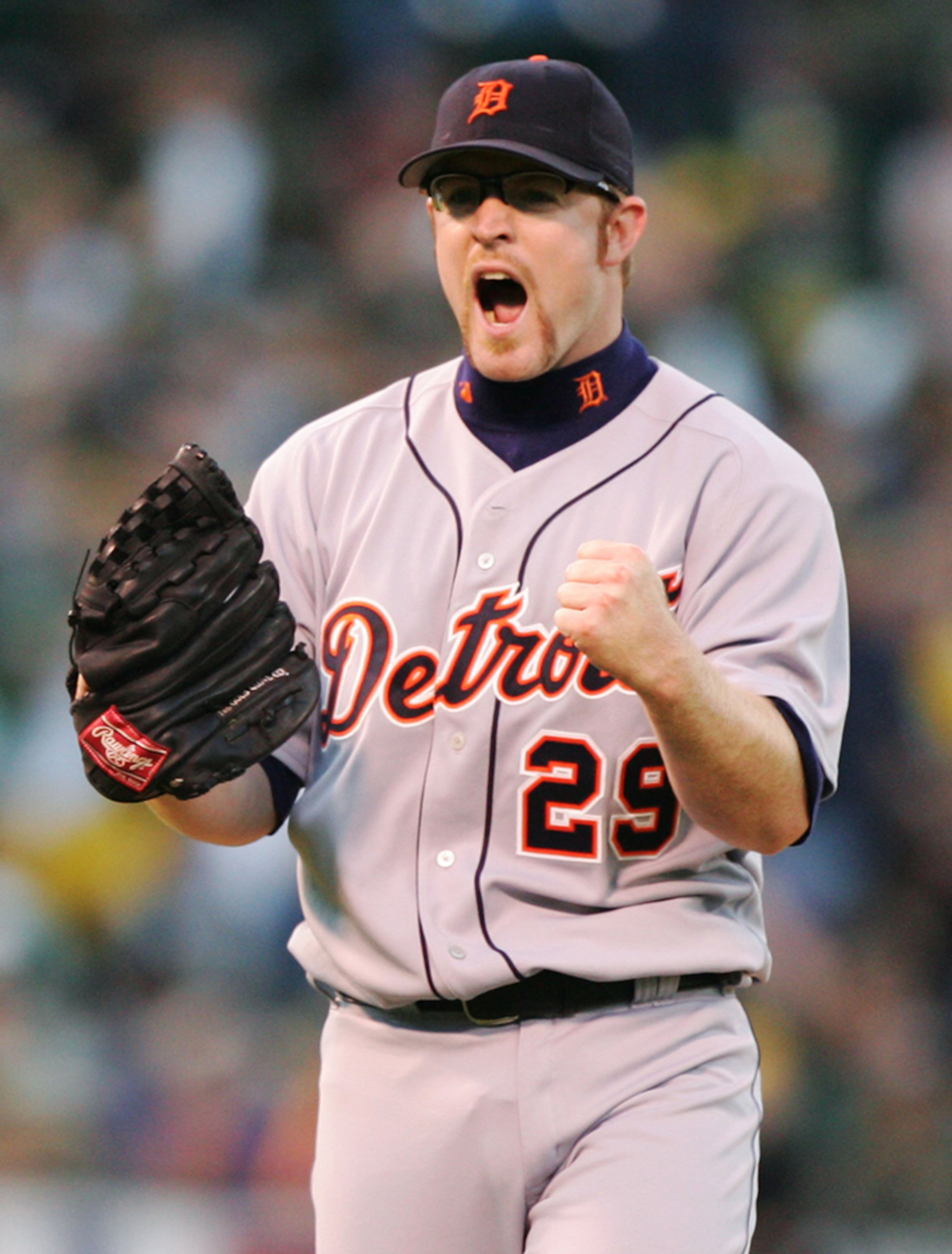 Nate Robertson, Detroit Tigers, pitcher - Pitcher Nate Robertson entered the league in 2002 with the Florida Marlins, but didn't start wearing corrective lenses until 2005 with the Tigers. He had 775 strikeouts over a 9-year career.