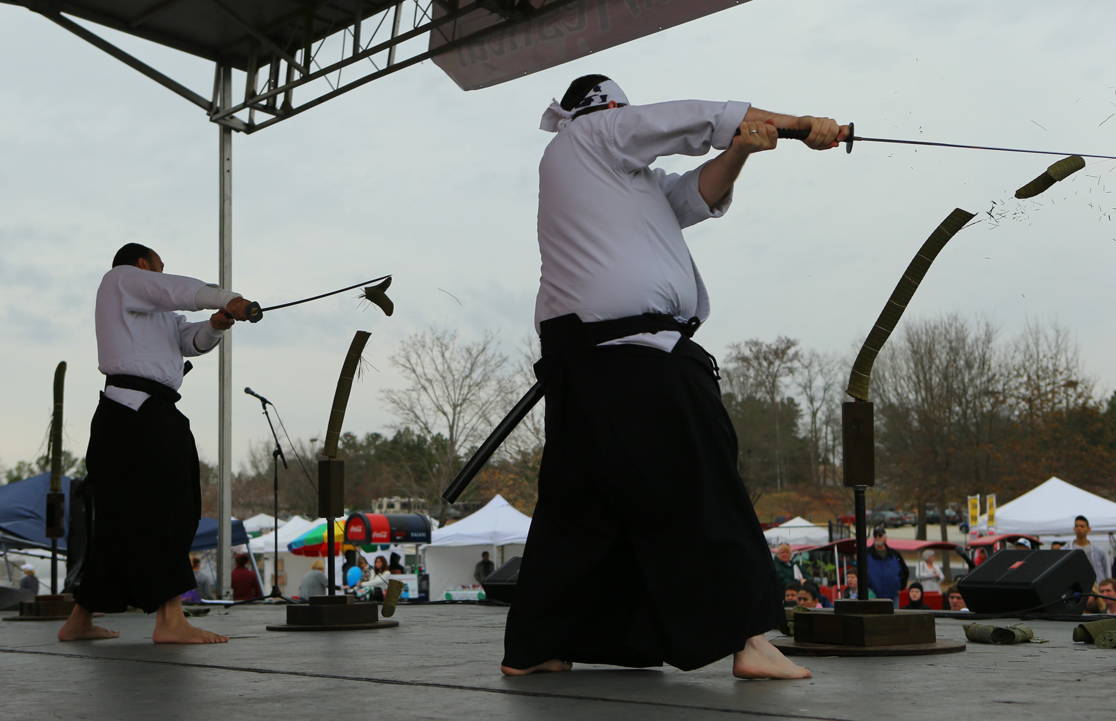 Japanese Swordmanship of Gwinnett put on a demonstration at the 33rd Annual Conyers Cherry Blossom Festival on Sunday, March 23, 2014, in Conyers.