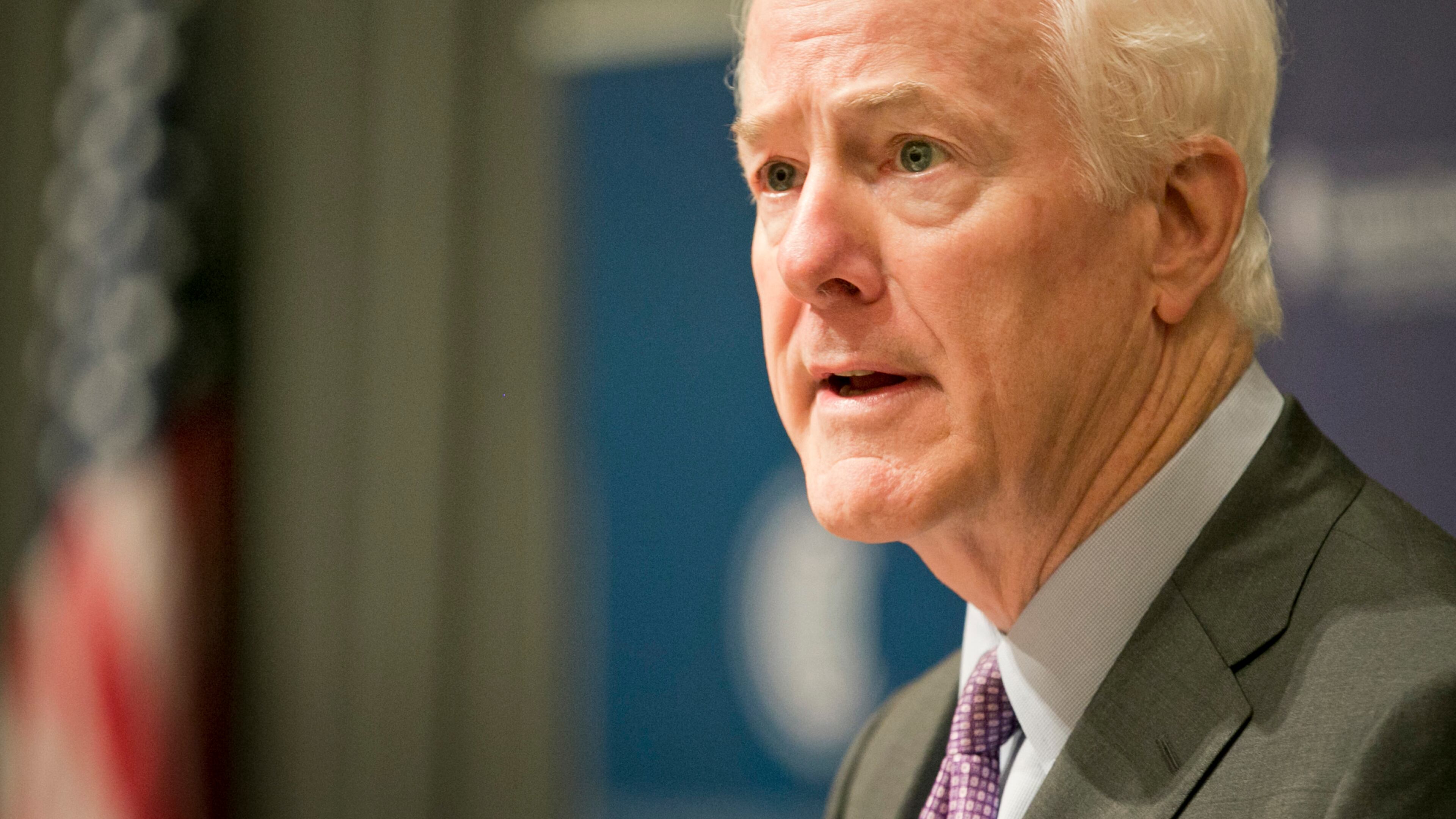 Sen. John Cornyn speaks at a national security forum at UT on Saturday November 21, 2015. JAY JANNER / AMERICAN-STATESMAN