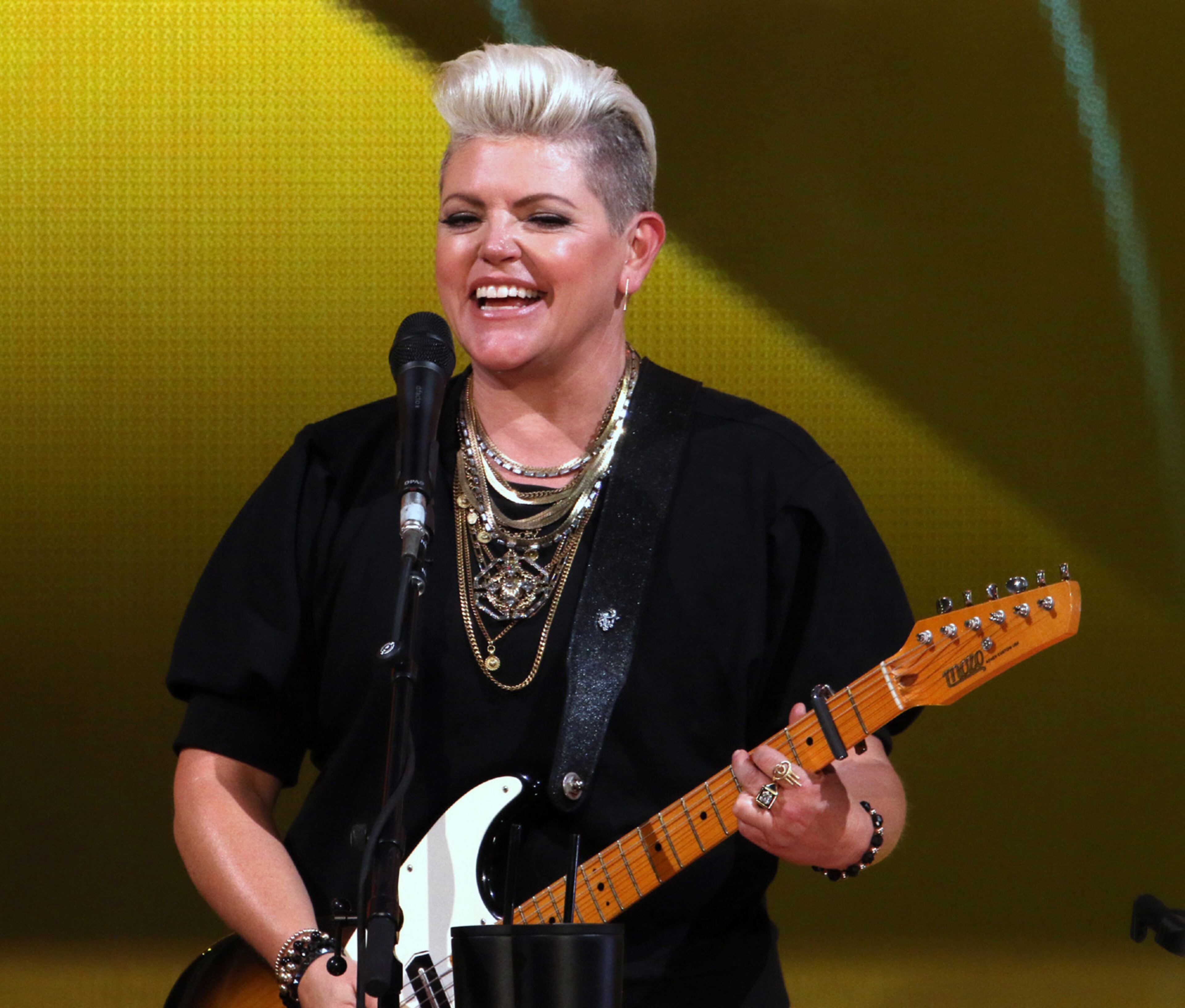 The Chicks, featuring Natalie Maines, performed for a sellout crowd Saturday night, July 16, 2022, at Ameris Bank Amphitheatre in Alpharetta. (Photo: Robb Cohen for The Atlanta Journal-Constitution)