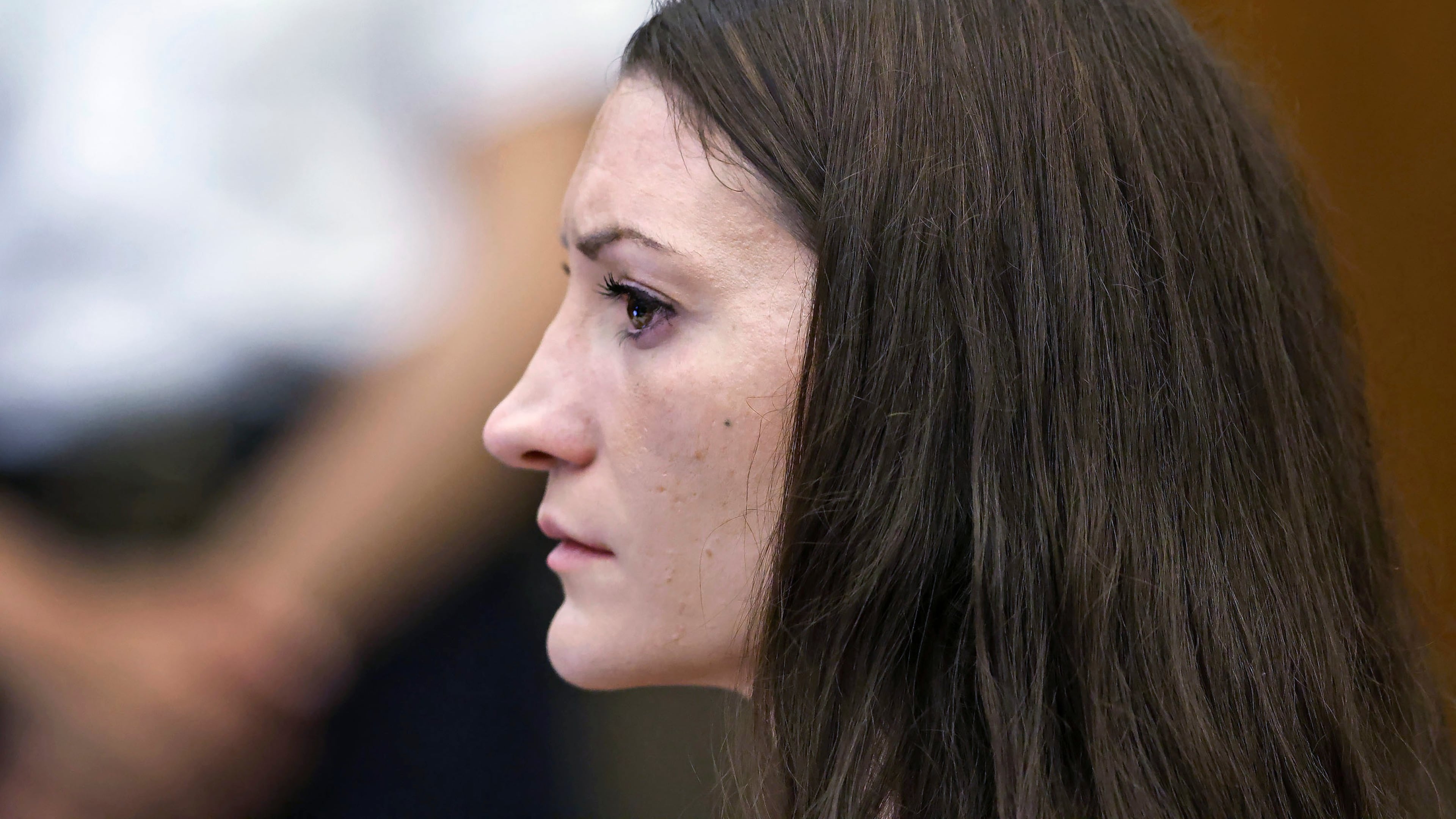 Defendant Lindsay Clancy listens to medical testimony from doctors who treated her children at Plymouth Superior Court in Plymouth, Mass., Monday, Aug. 3, 2026 (Greg Derr/The Patriot Ledger via AP, Pool)