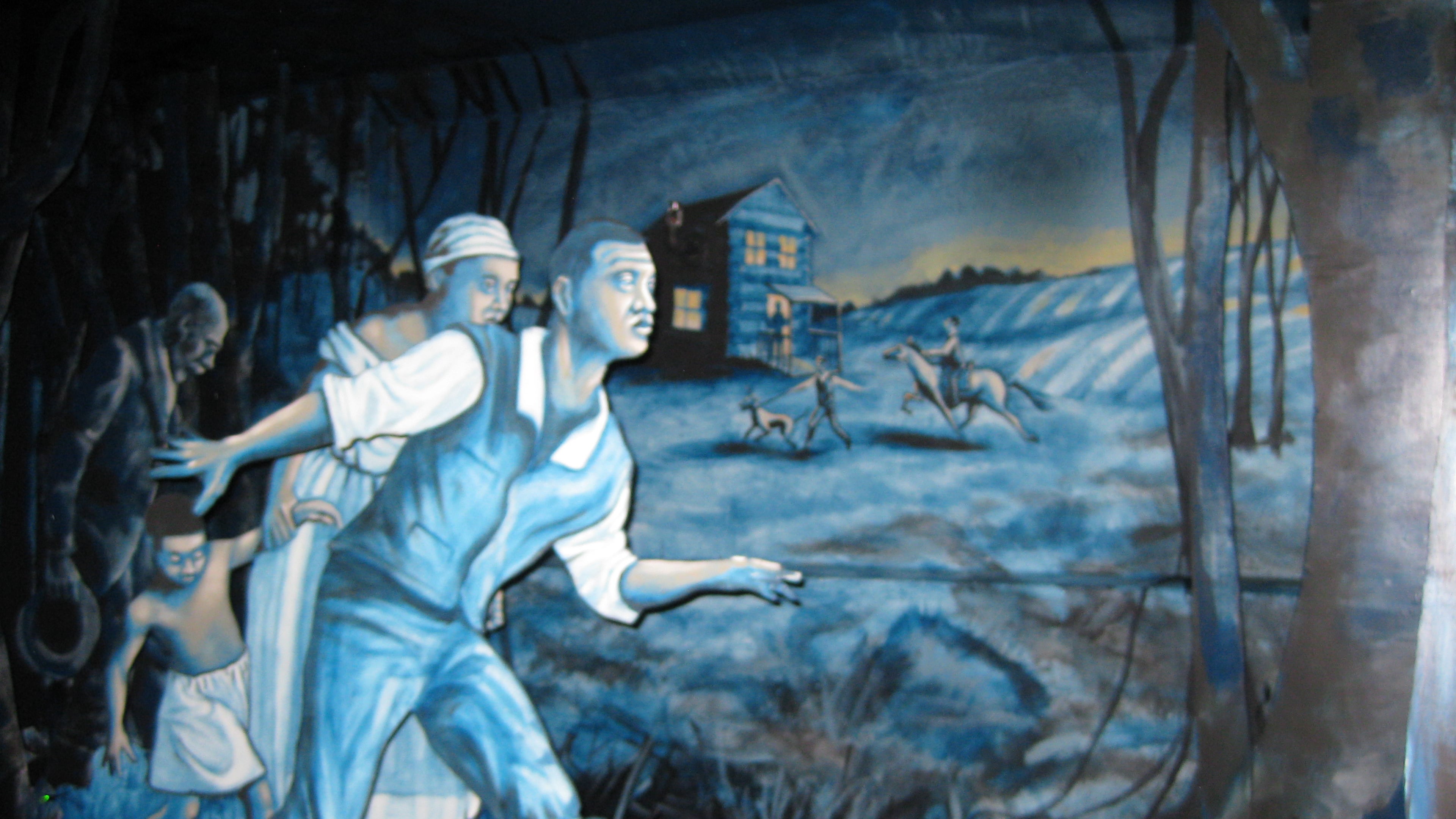 This mural by Cincinnati artist Kyle Penunuri is called "Following the Tracks of the Underground Railroad in Warren County." (AJC FIle)