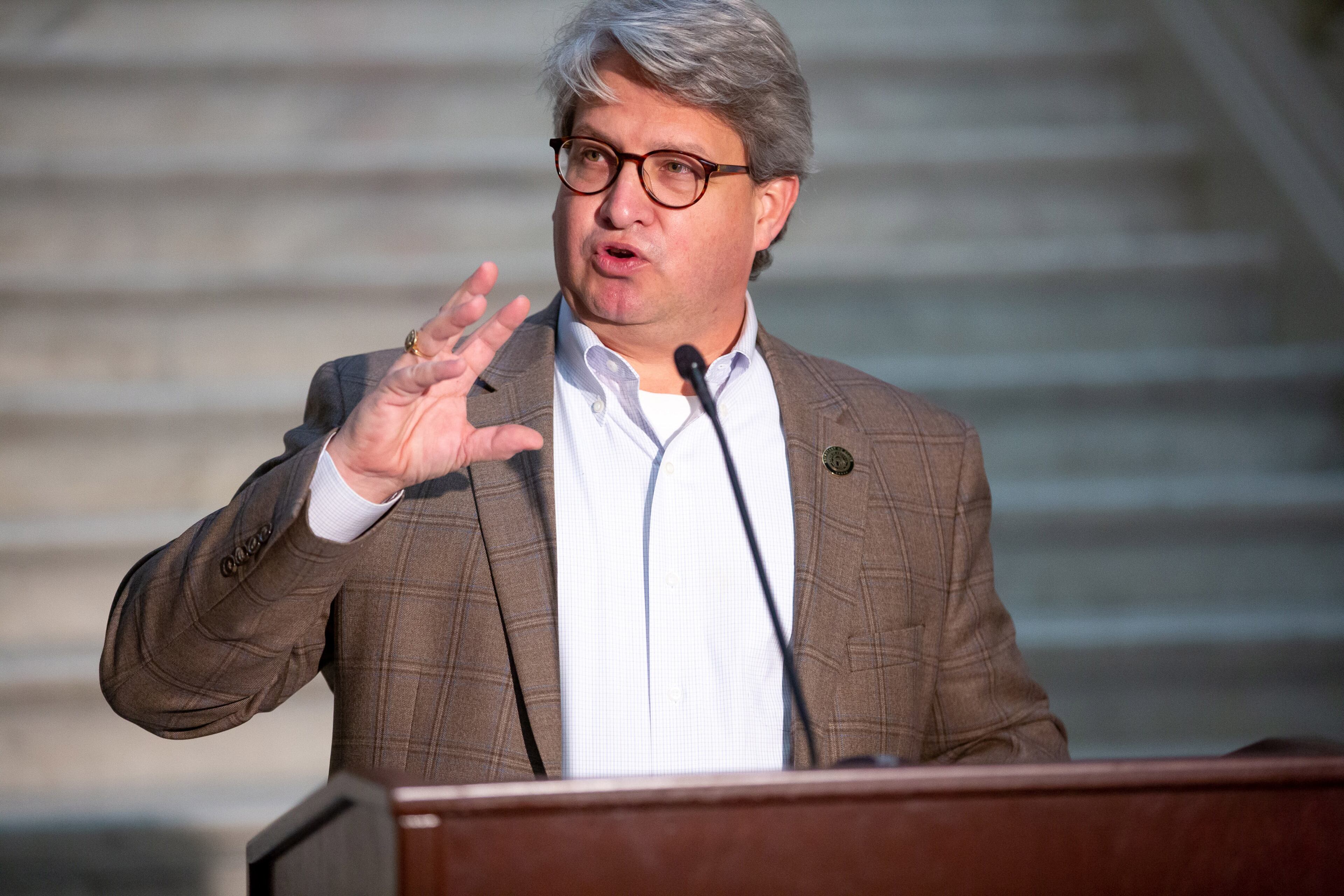 Georgia's chief election official, Gabriel Sterling, said early voting will not be allowed the Saturday after Thanksgiving for the runoff. (Steve Schaefer for the Atlanta Journal-Constitution)