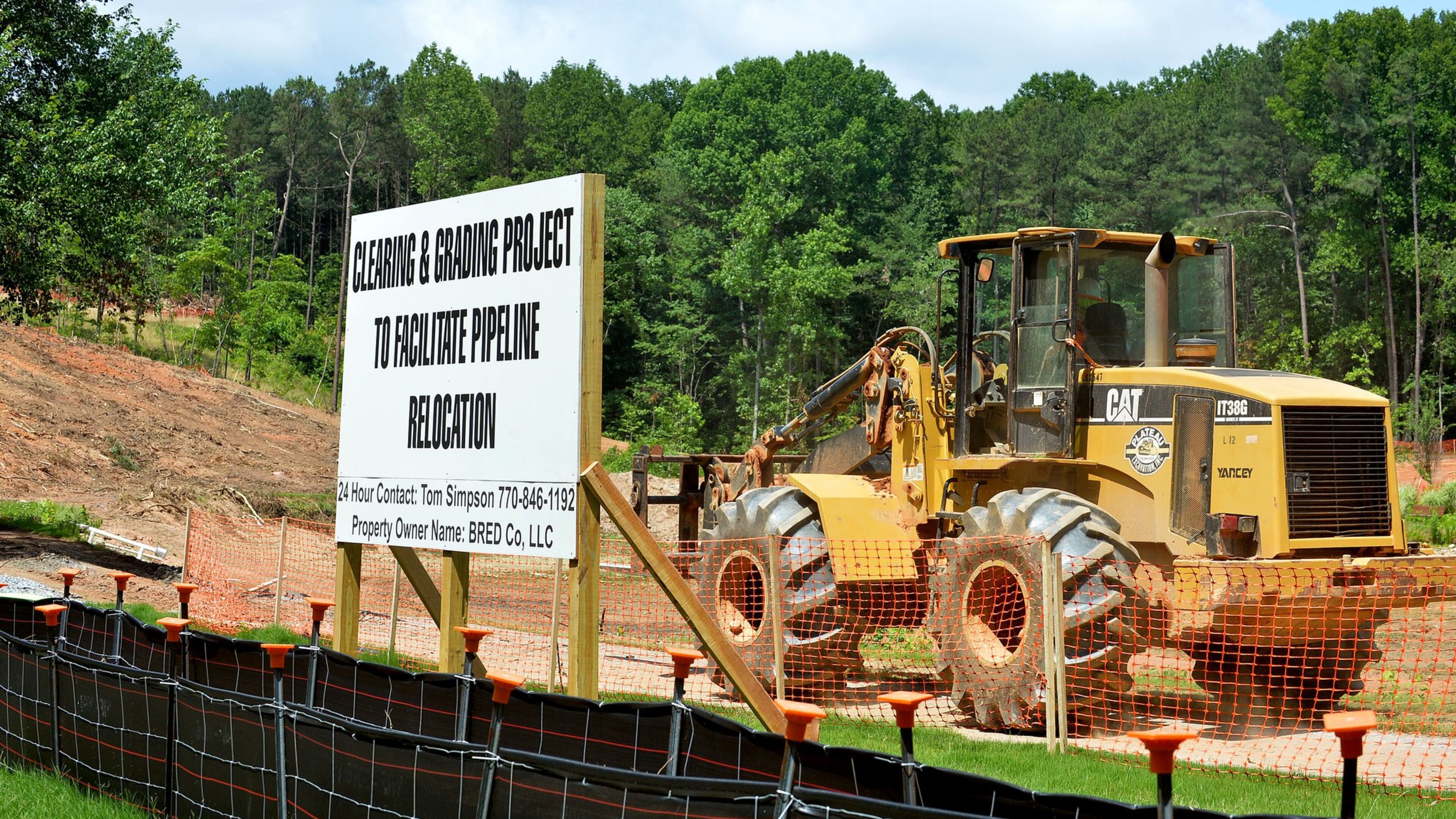 JUNE 6, 2014 ATLANTA Crews start work on a pipeline relocation on the site of the new Braves stadium in Cobb County, Friday, June 6, 2014. KENT D. JOHNSON/KDJOHNSON@AJC.COM