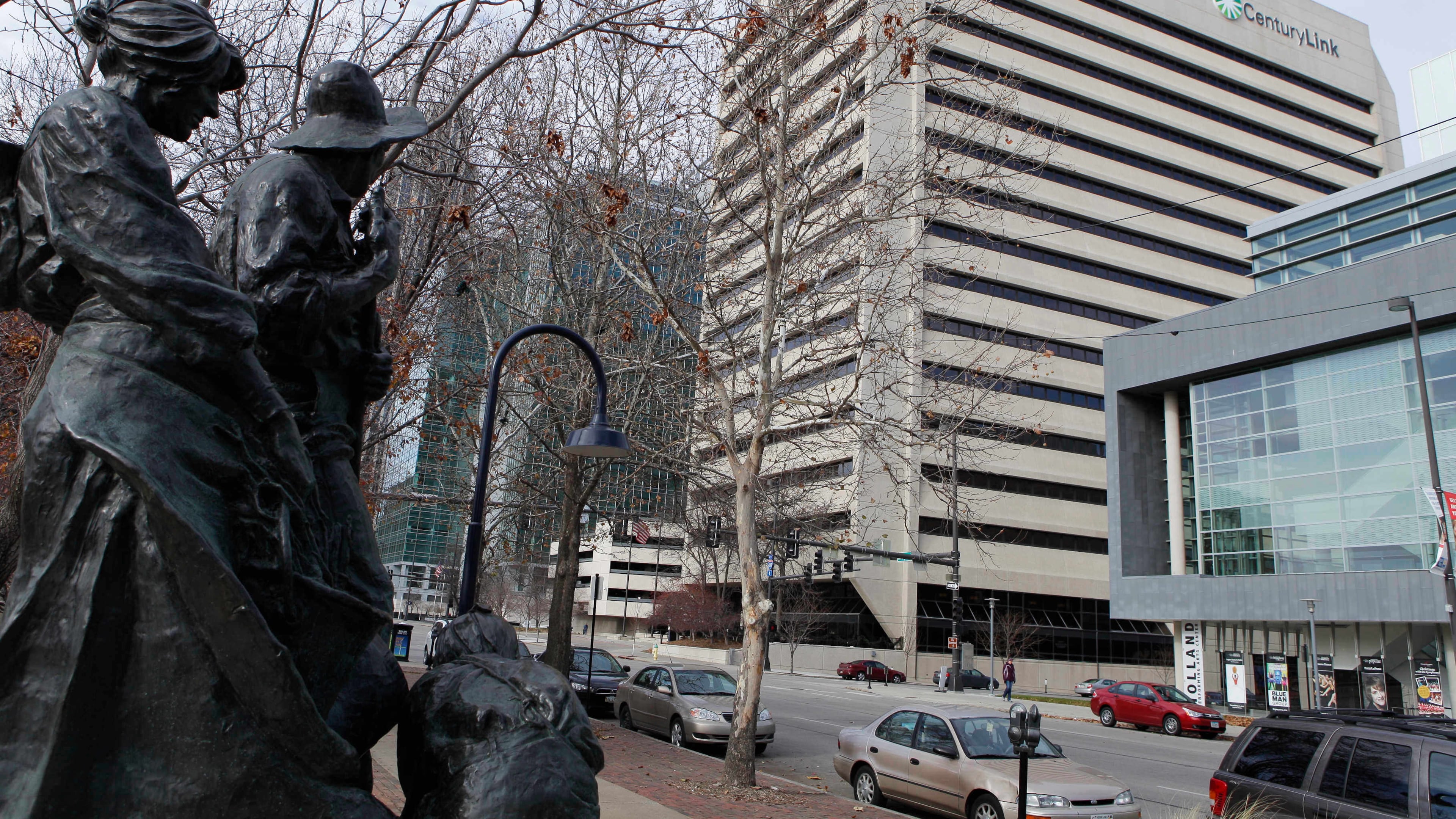 FILE - The Omaha World Herald building is seen in downtown Omaha, Neb. Nov. 30, 2011. (AP Photo/Nati Harnik, File)