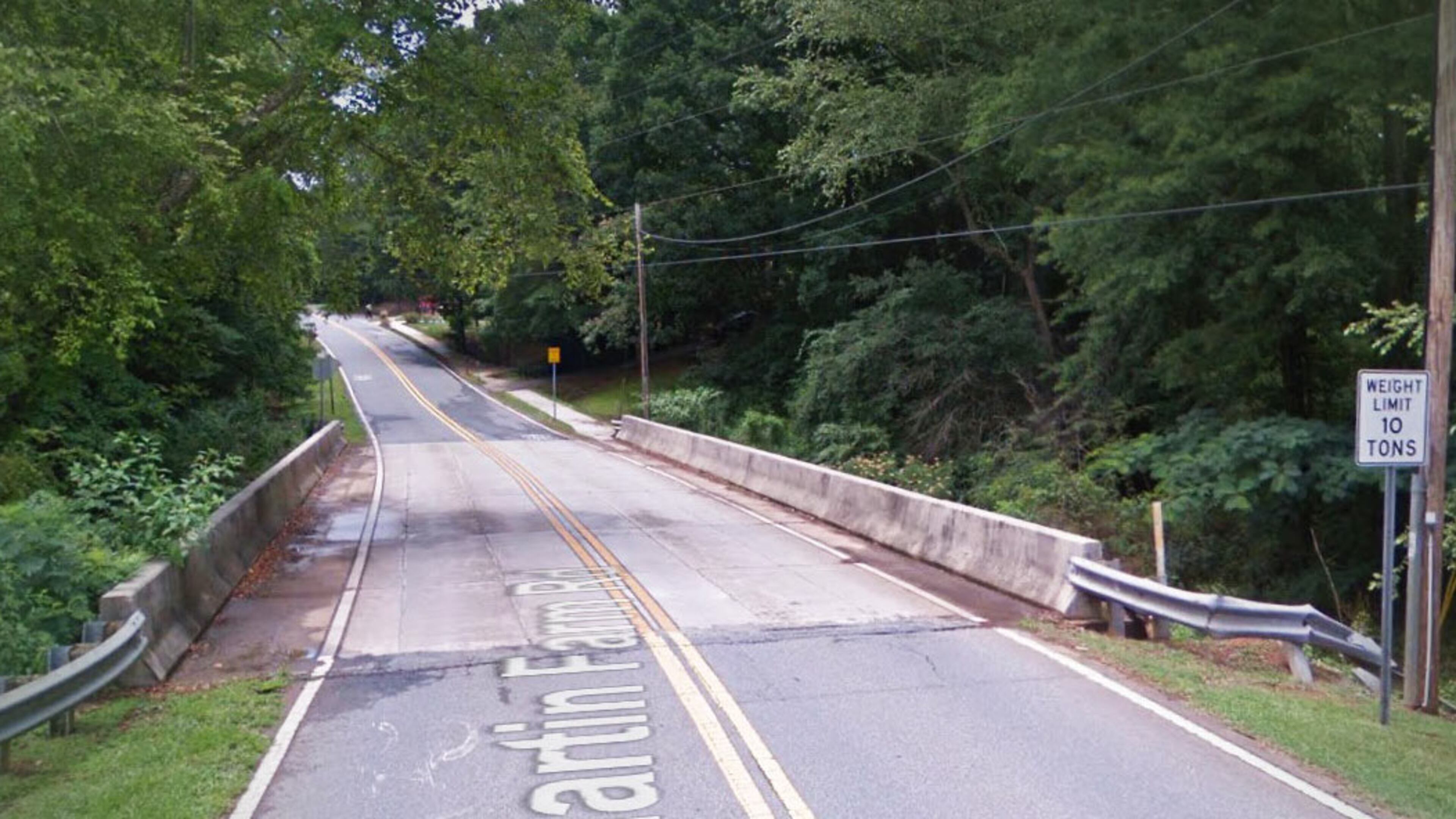 A portion of Martin Farm Road in Suwanee will close this fall when the Georgia Department of Transportation begins replacing the bridge over Suwanee Creek. Courtesy City of Suwanee