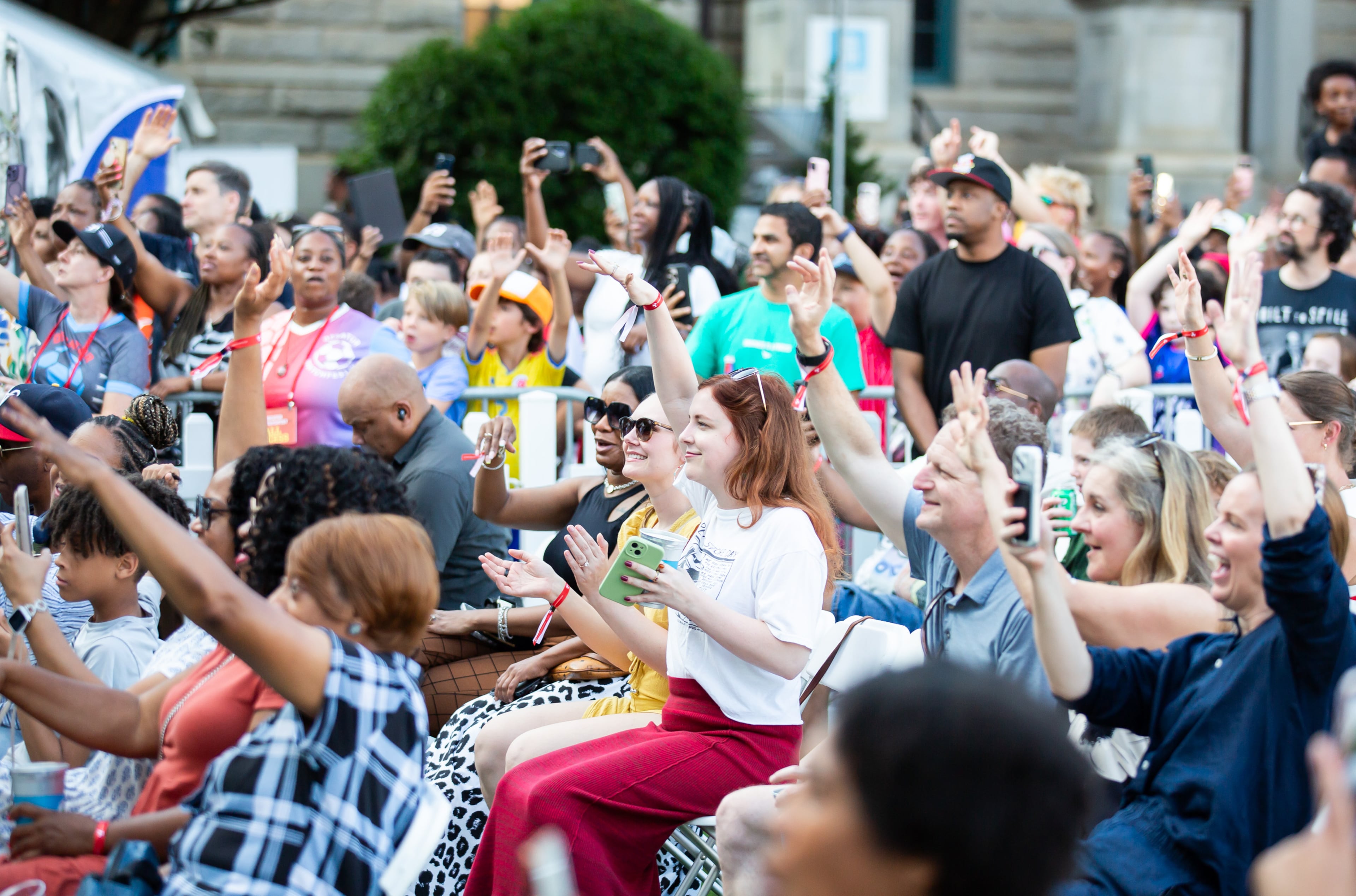 Big Boi fans packed the Decatur Square to kick off Decatur WatchFest on Thursday. (Ryan Fleisher for the AJC)