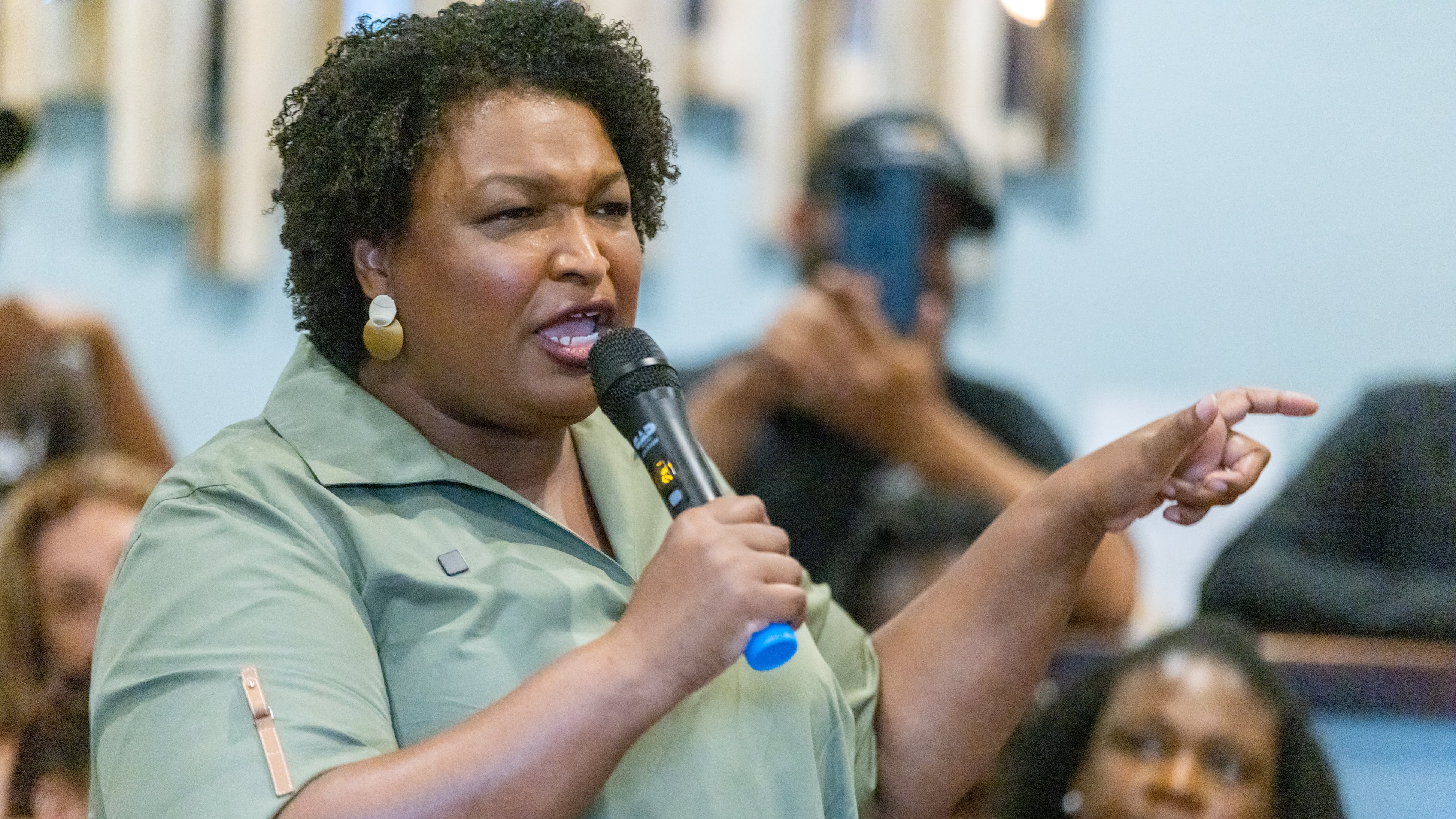 Stacey Abrams, the Democratic candidate for governor, warns audiences that despite her prolific fundraising, her campaign against Republican Gov. Brian Kemp faces an uphill fight. “I have to work doubly hard to dispel the myth of his leadership and anchor the possibilities that my administration can create,” she said in an interview. Steve Schaefer / steve.schaefer@ajc.com)