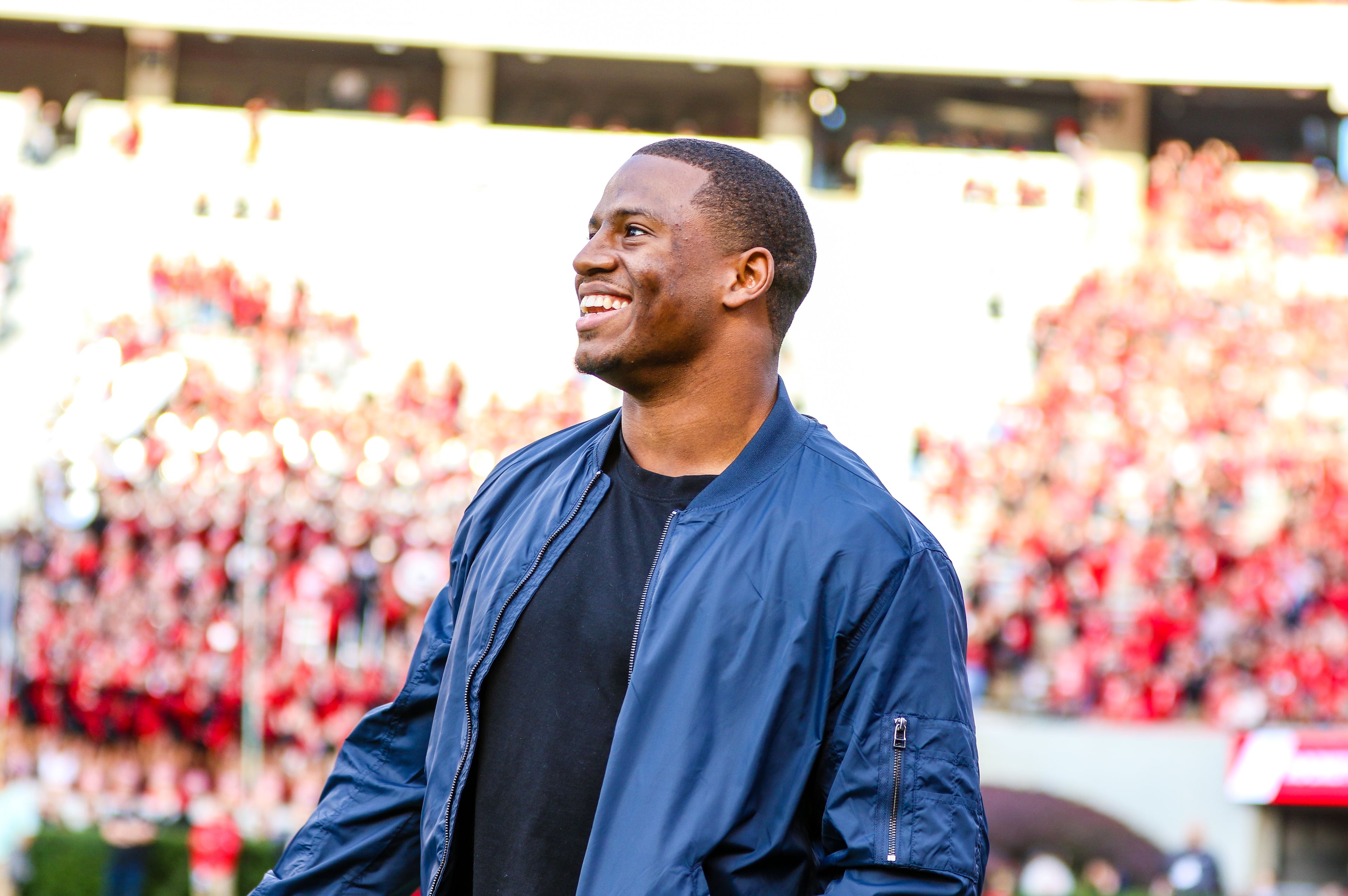 Nick Chubb first game back by Jeff Sentell 111718a