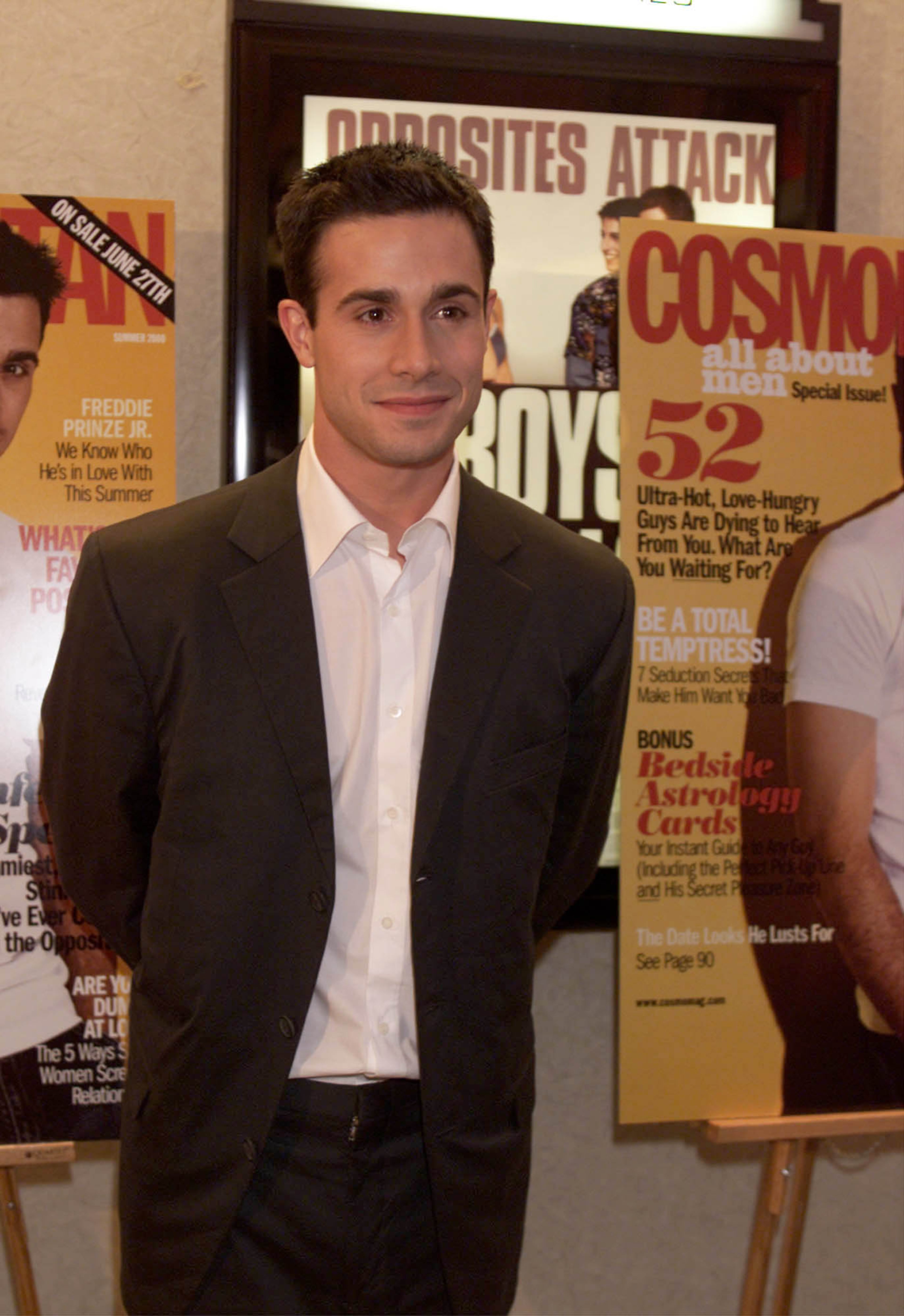 Actor Freddie Prinze Jr poses for photographers at the New York premier of the Dimension Films release 'Boys & Girls', Tuesday, June 13, 2000 at the Kip Bays Theater in New York.