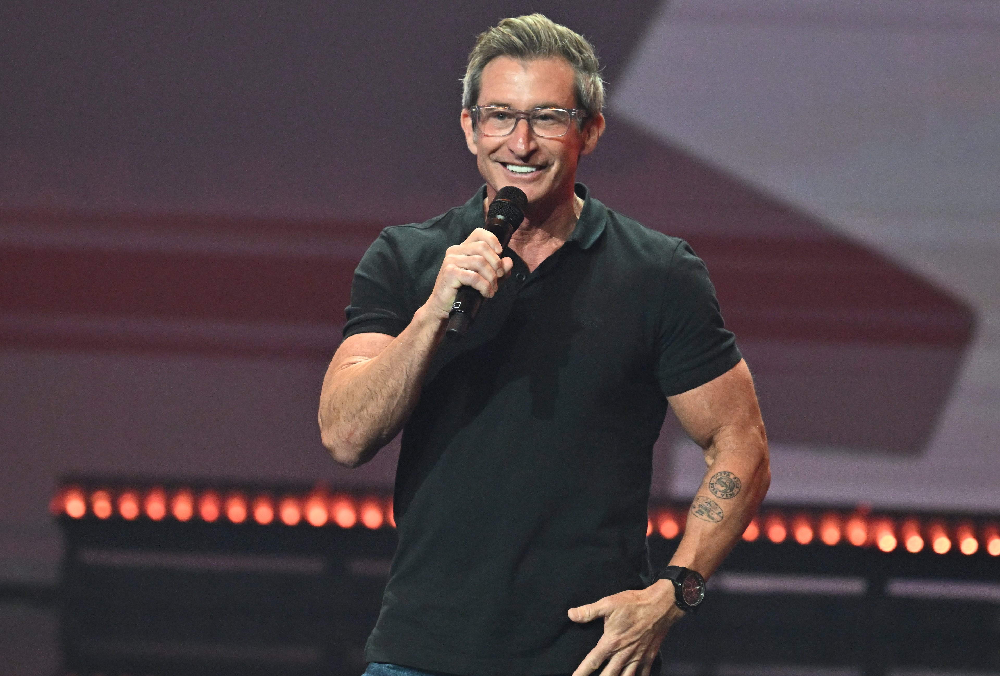 Radio personality Bert Weiss speaks onstage during 2025 Beloved Benefit at The Woodruff Arts Center in Atlanta. Weiss is ending his popular "The Bert Show" on Oct. 24, 2025 after 25 years on air in Atlanta. (Photo by Paras Griffin/Getty Images)