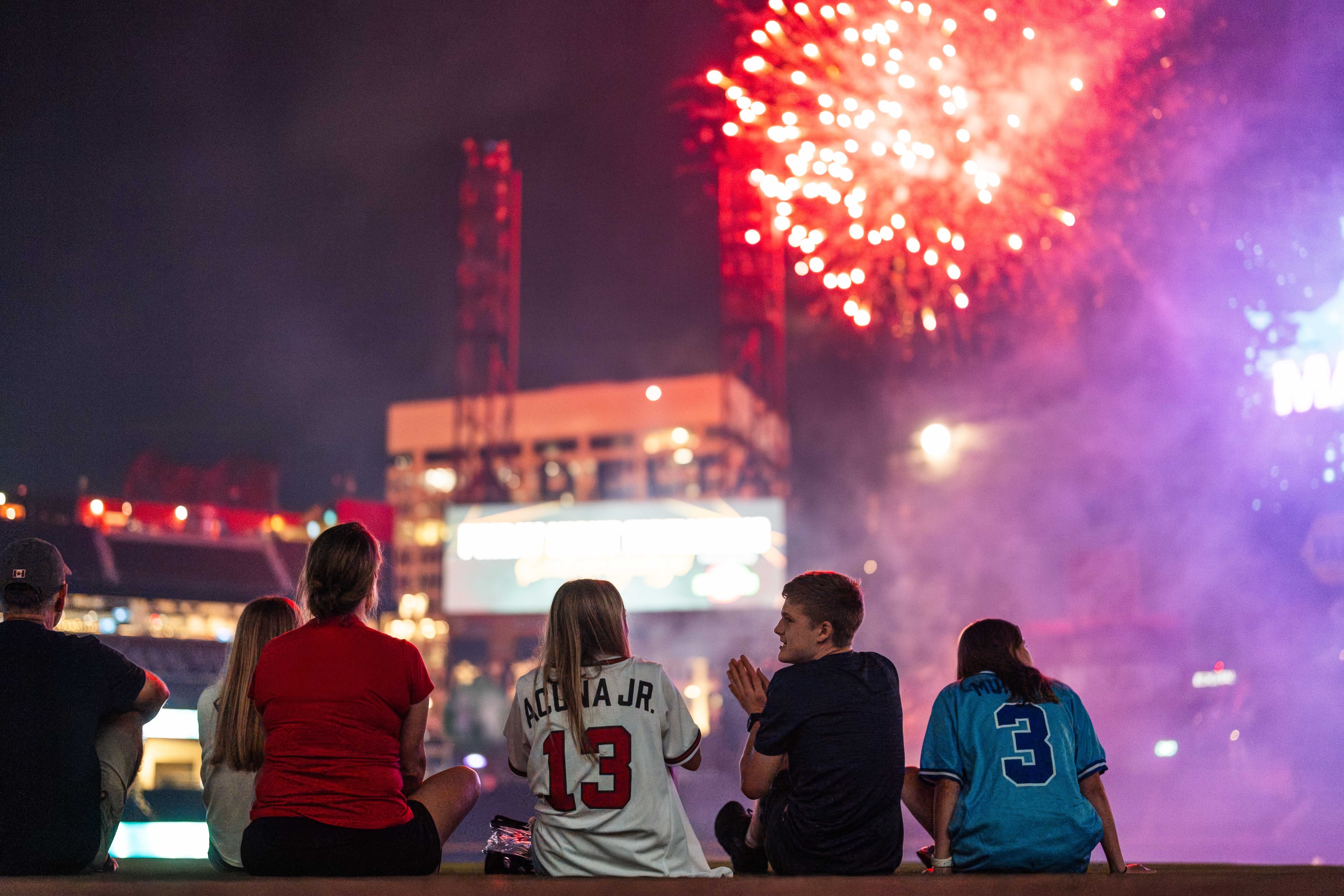 The Braves will offer fireworks displays Friday and Saturday as part of their America 250 and Fourth of July celebrations. (Matthew Grimes Jr./Atlanta Braves)