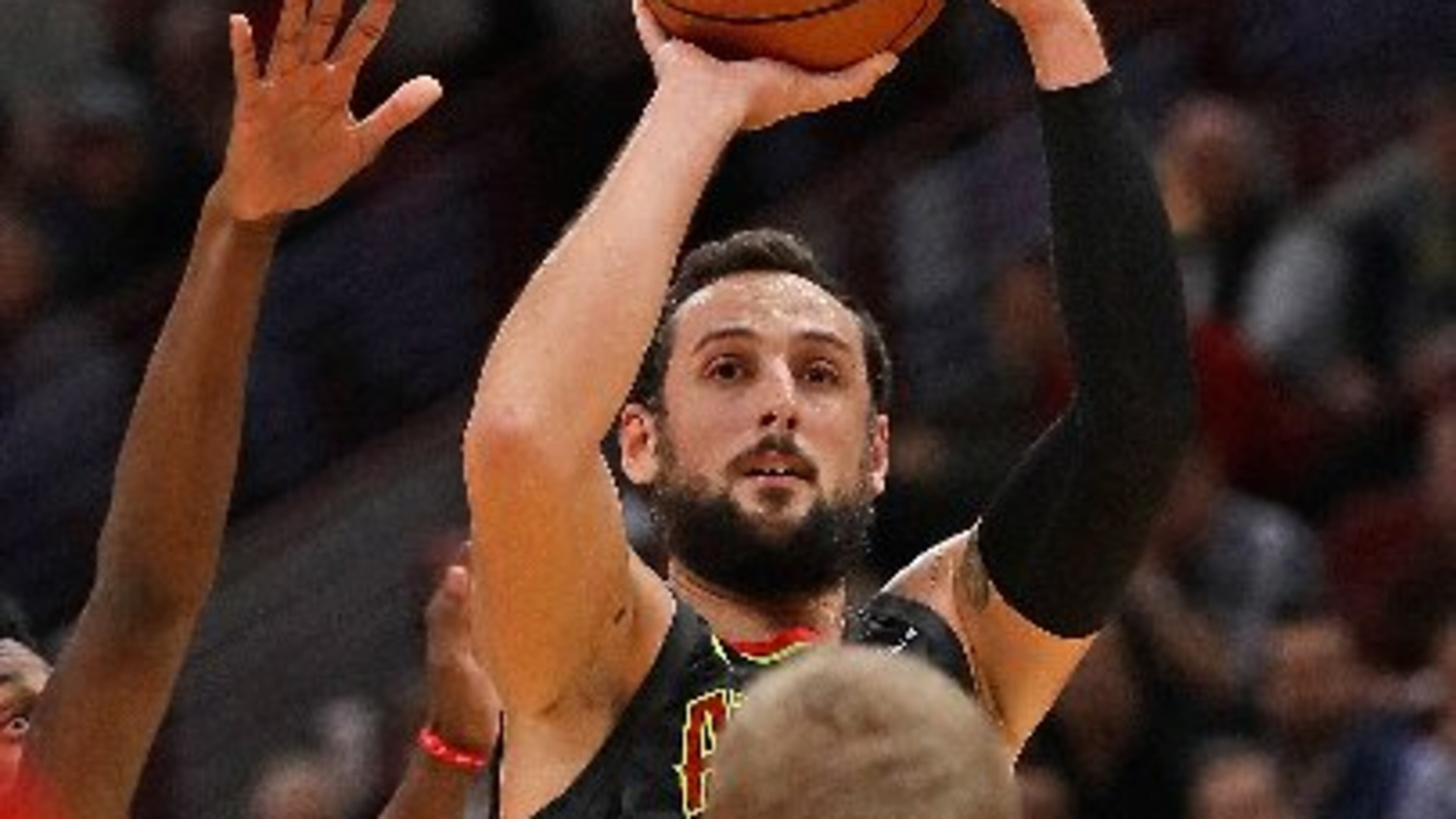 The addition of Marco Belinelli is one reason the Hawks are among the leaders in three-point shooting. (Jonathan Daniel/Getty Images)