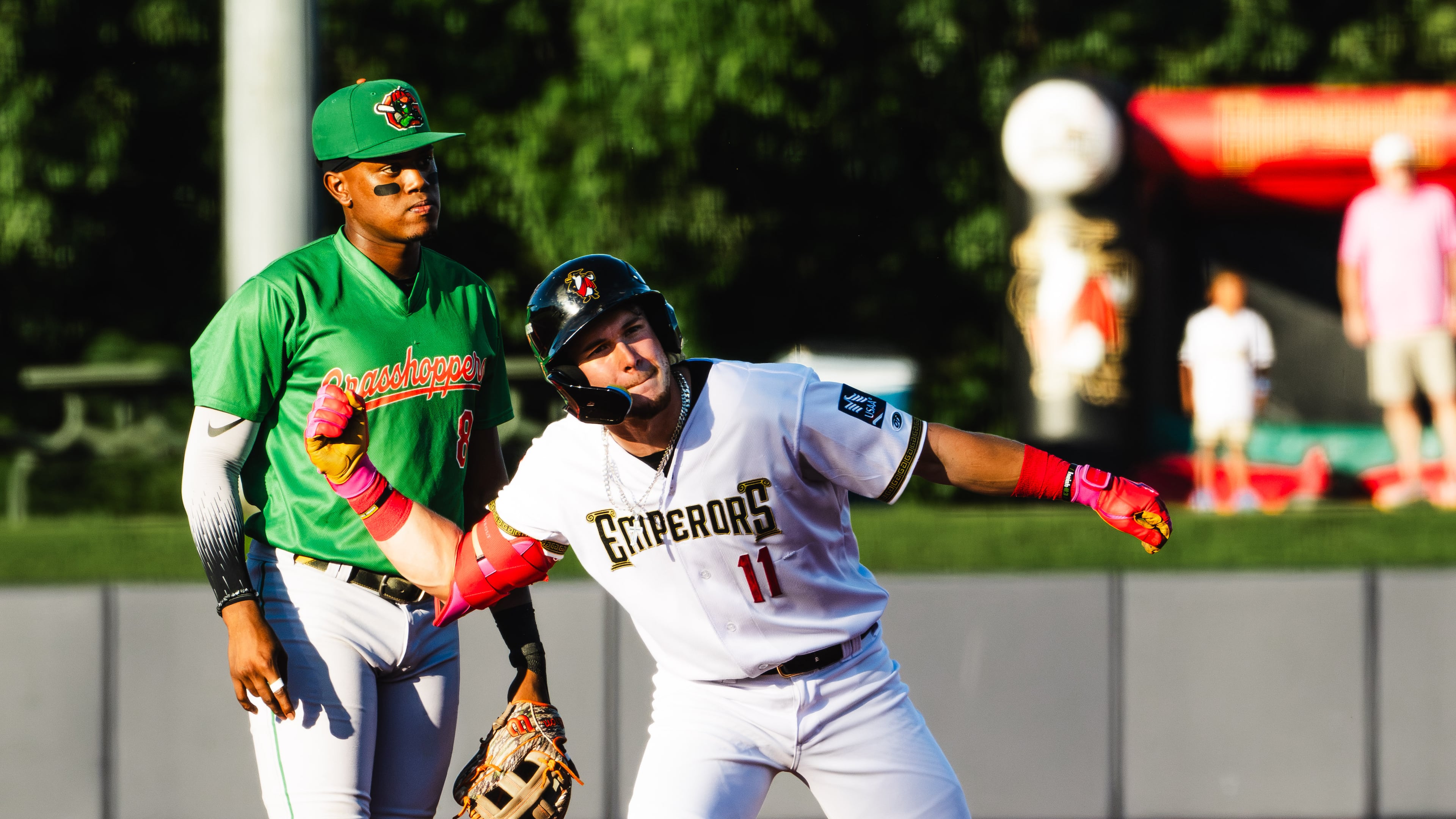 Outfielder Eric Hartman, who plays for High-A Rome, is a rising top prospect for the Braves. (Ryland Scott/Rome Emperors)