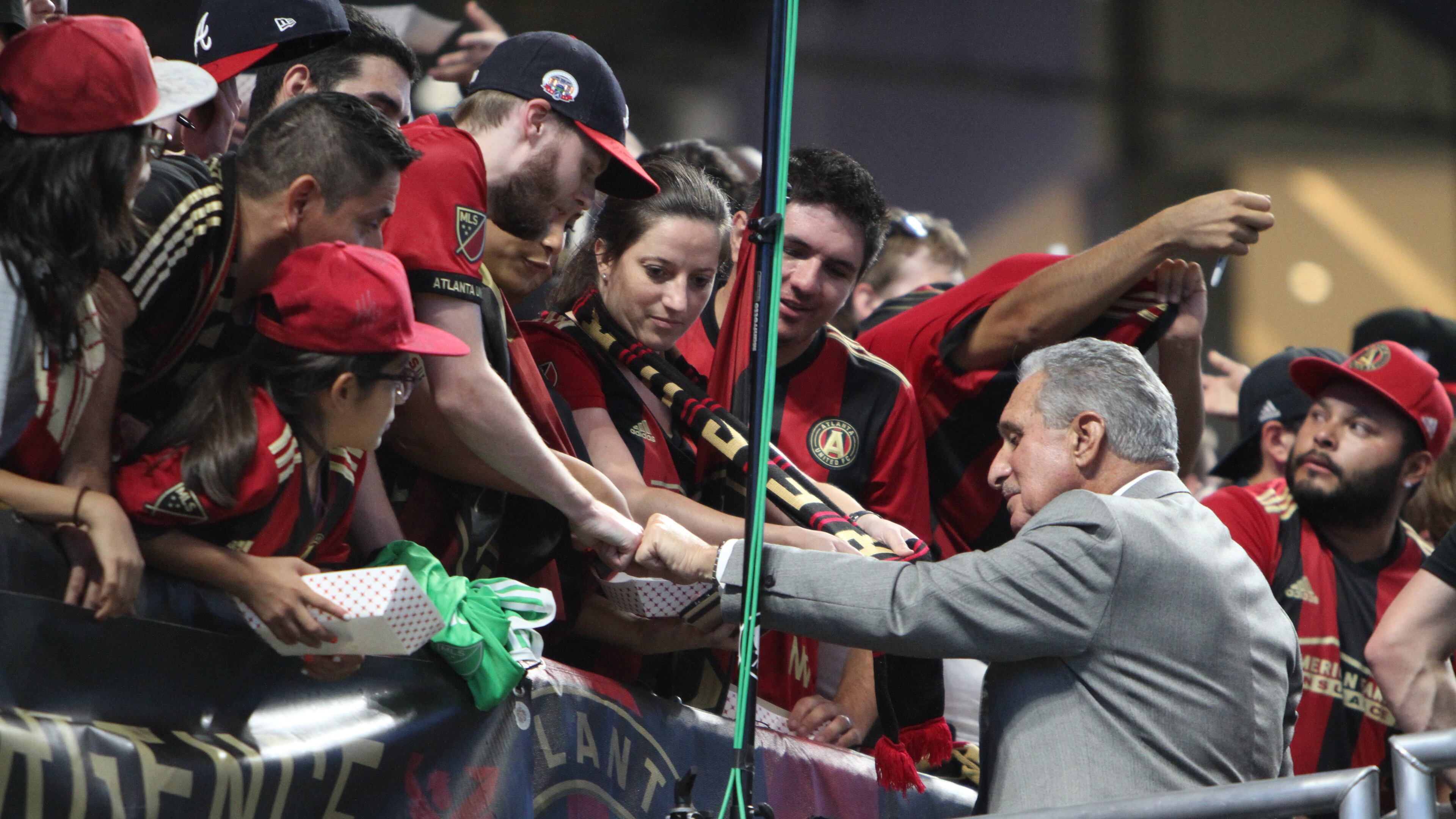 September 27, 2017 Atlanta United owner Arthur Blank Celebrates with the fans after the victory against the Philadelphia Union the team clinch one of the six playoffs spots in the Eastern Conference. They would become the first expansion team since Seattle in 2009 to advance to the post season.