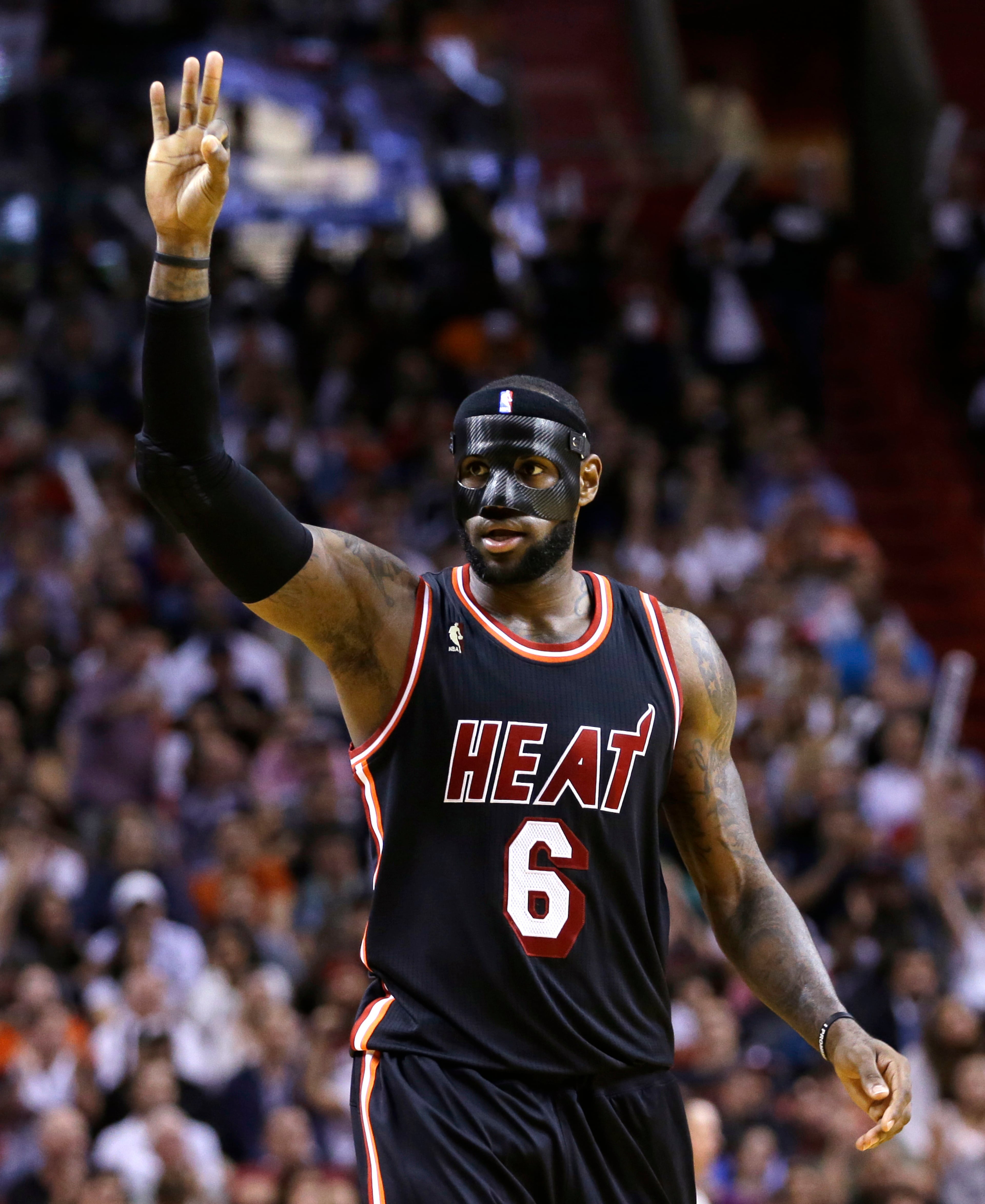 "It's not a league rule, but it's the league's request that you don't wear the black one," James said before Saturday's game. "The reasons they told me didn't make sense to me, but I'm just a player. I will abide by the request."