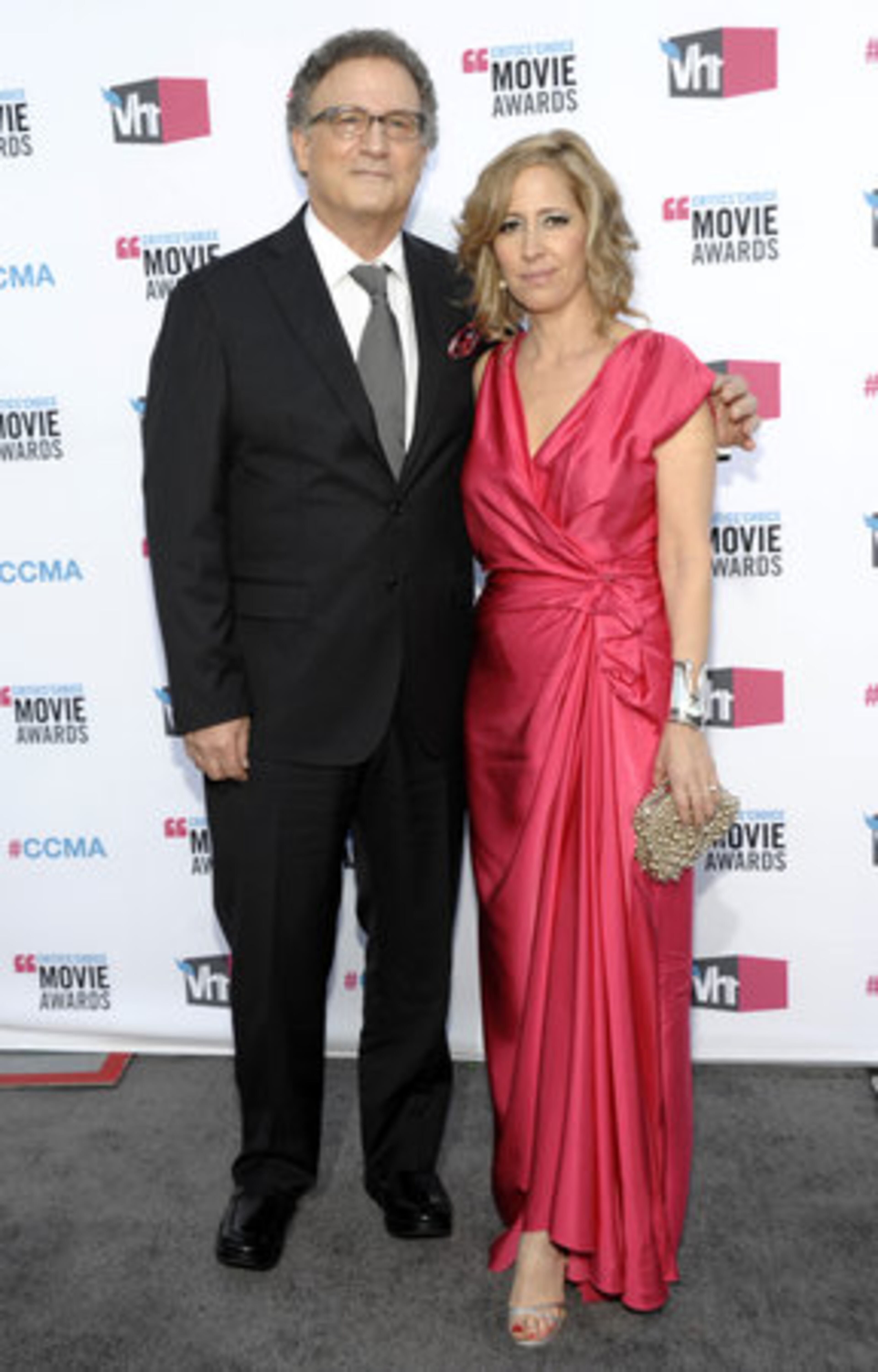 Albert Brooks, left, and his wife, Kimberly Shlain, arrive.