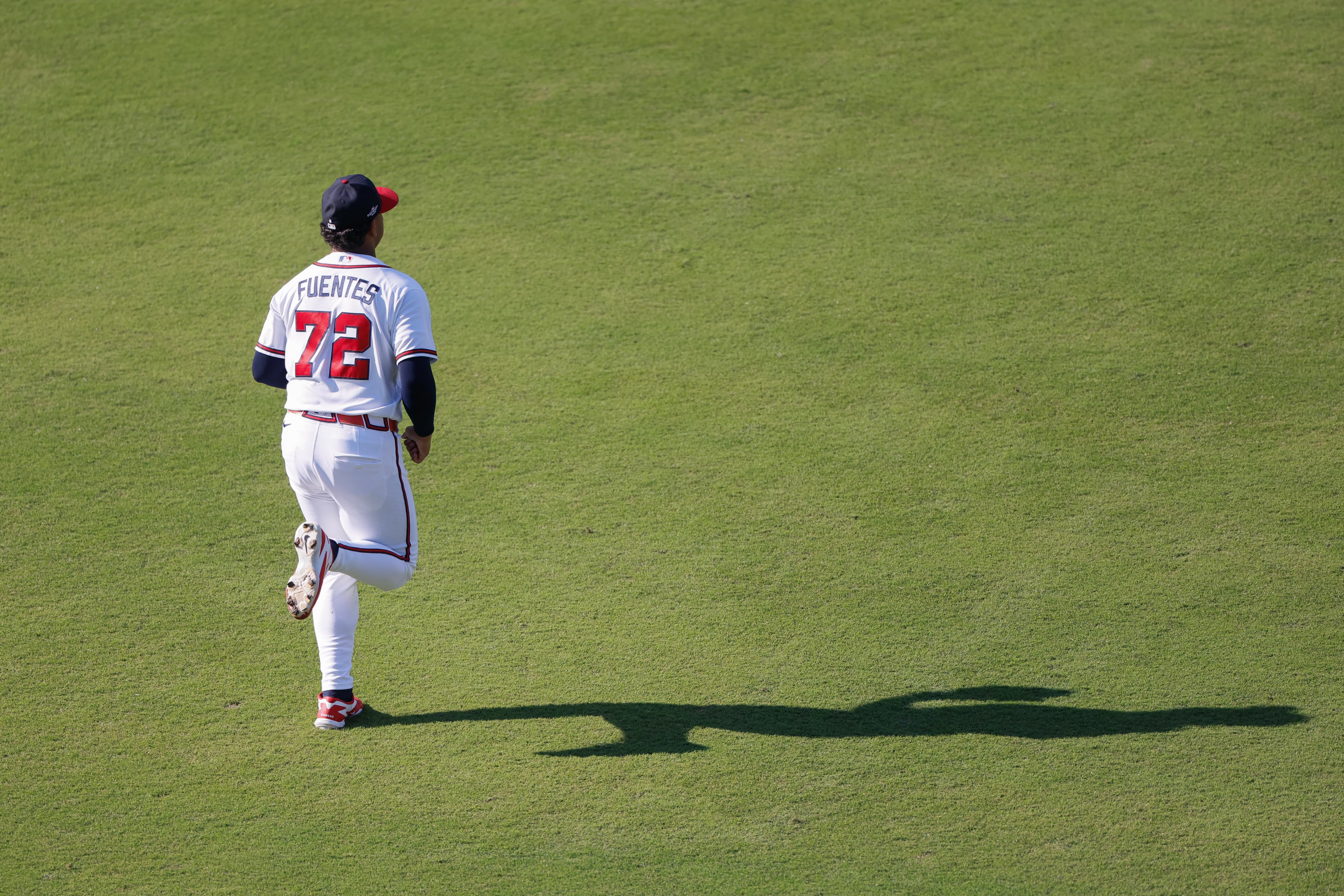 Braves pitcher Didier Fuentes comes in to face the Phillies during the ninth inning of Game 2 in their NL Wild Card Series on Wednesday, Sept. 30, 2026, at Truist Park in Atlanta. (Miguel Martinez/AJC)