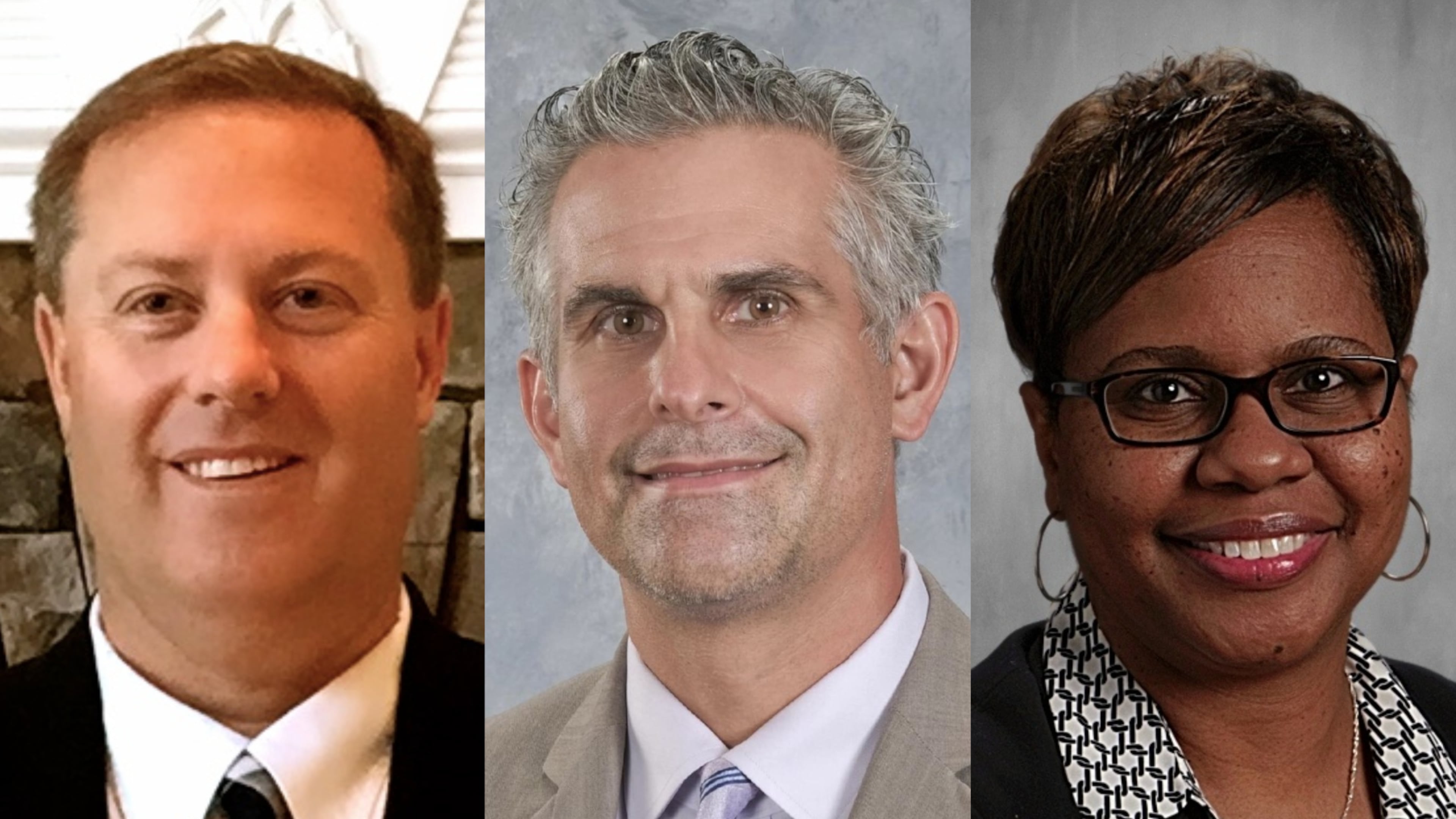The DeKalb County Board of Education approved three new hires recently: (from left) Erick Hofstetter, chief operations officer; Norman Sauce, regional superintendent; and Jacqueline Taylor, regional superintendent.