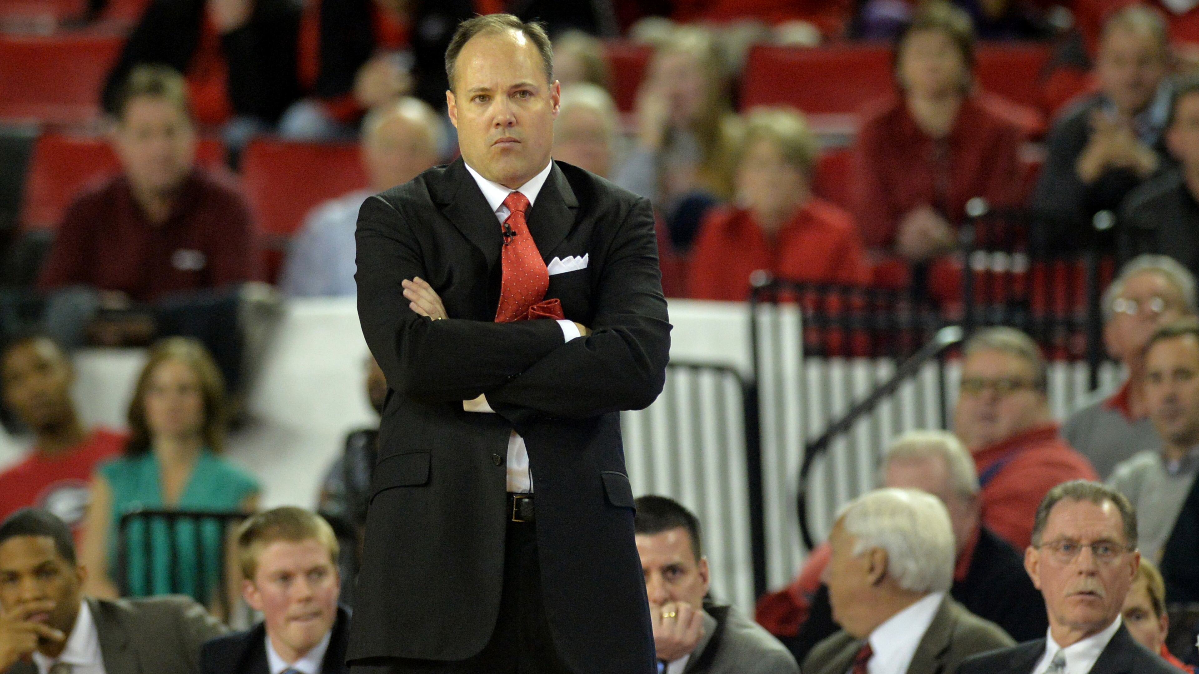 Georgia coach Mark Fox made the NCAA tournament twice in his first seven seasons and is unlikely to get the Bulldogs there this year, which has been a disappointment. (Brant Sanderlin / AJC file)