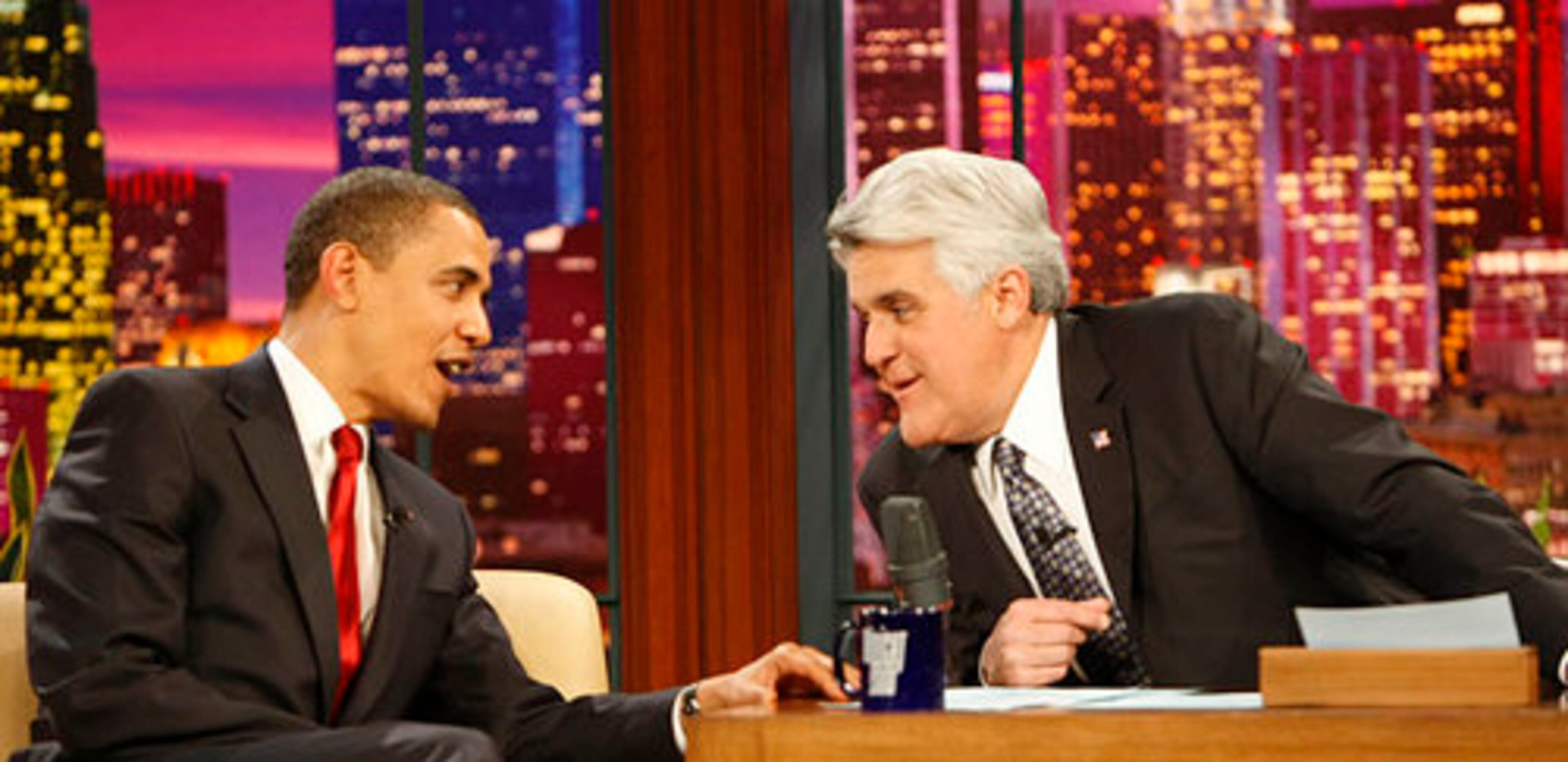 Obama appears on The Tonight Show with Jay Leno in Burbank, Calif., Thursday, March 19, 2009.