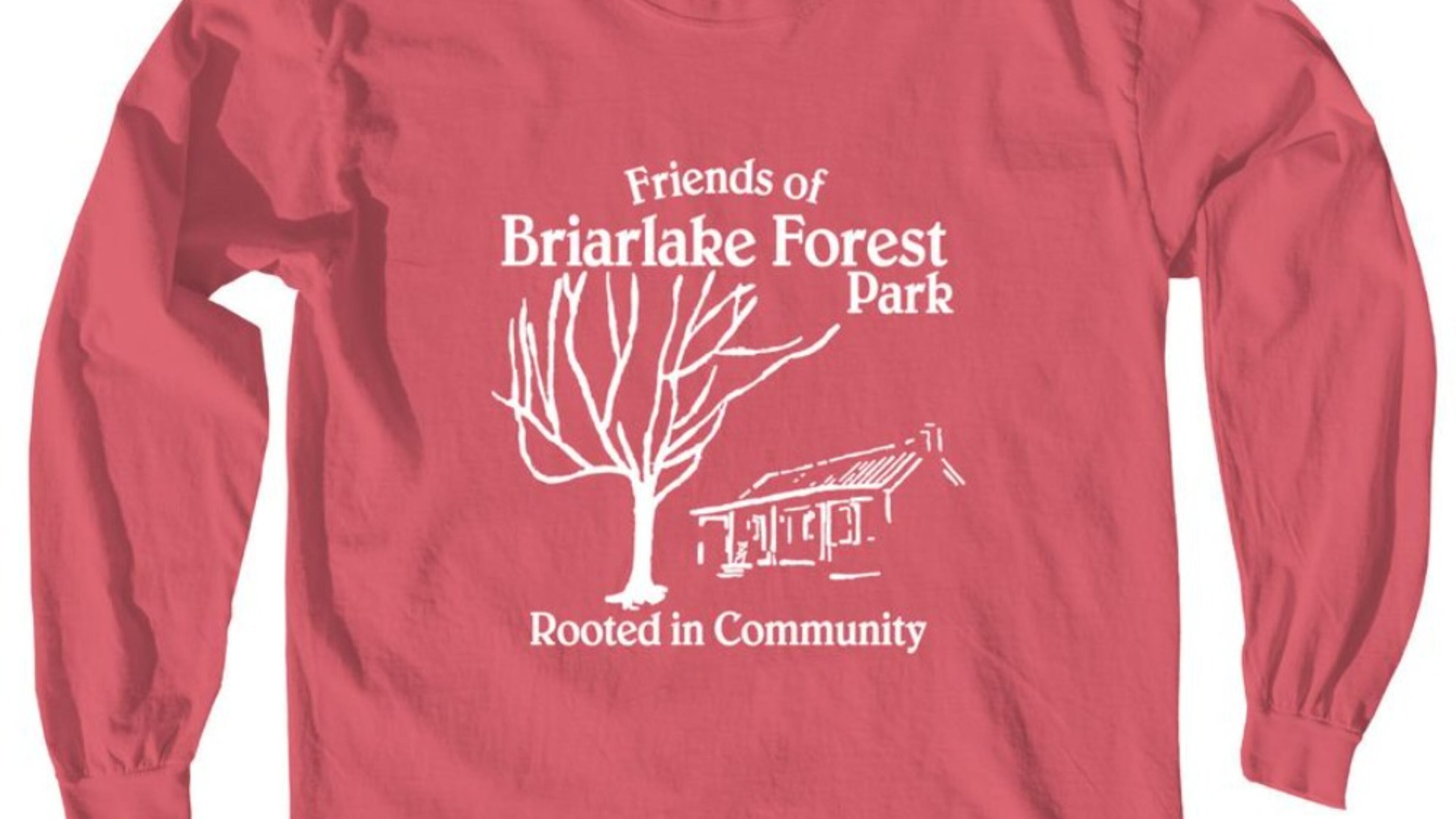 For a limited time, these tees and sweatshirts are available for sale, with all sales benefiting the park. The link is bonfire.com/briarlake-forest-park-2. (Courtesy of DeKalb County)