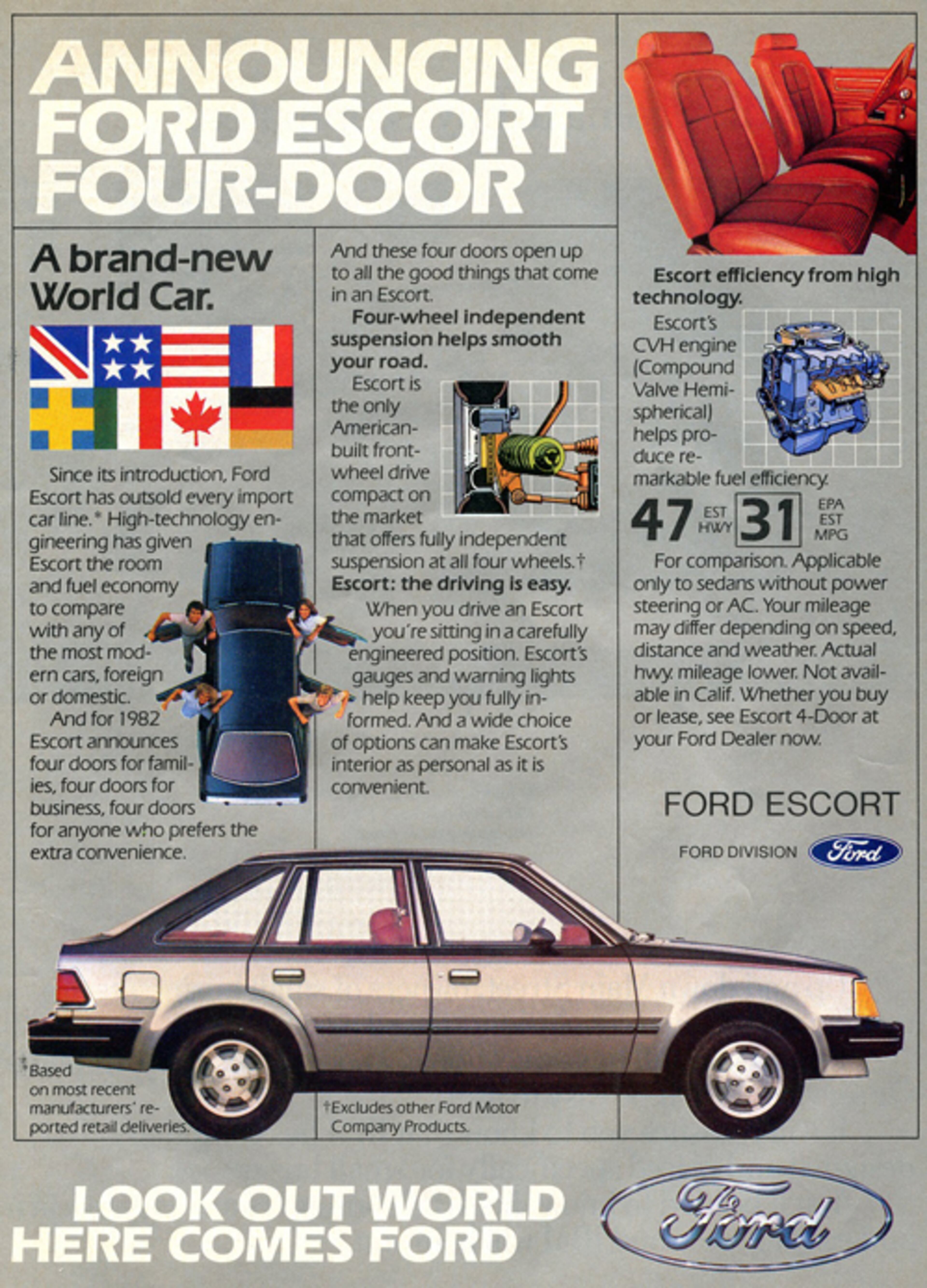 The Ford Escort was the best-selling car.