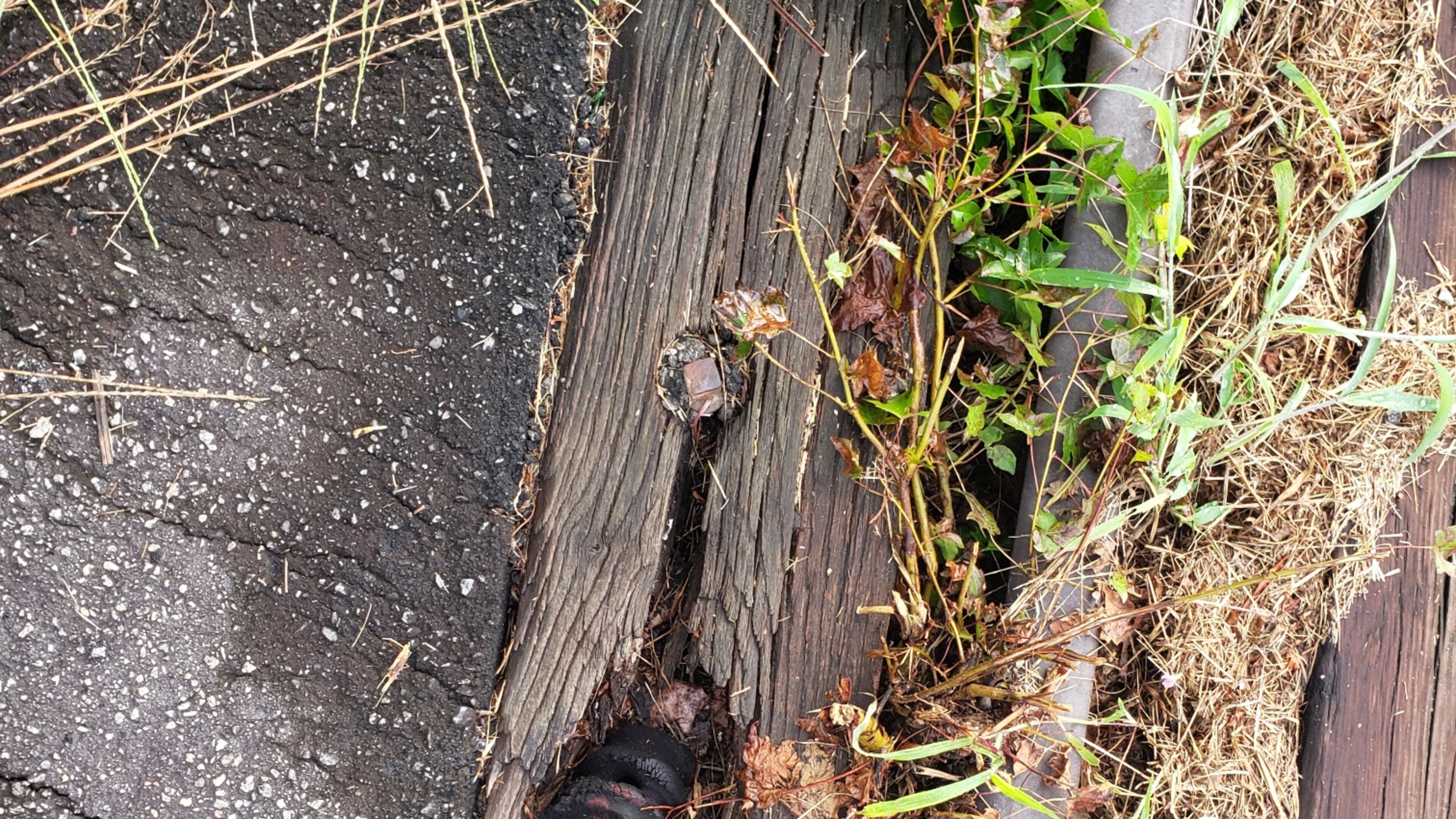 Pat Bennett wants something done about an abandoned railroad crossing.